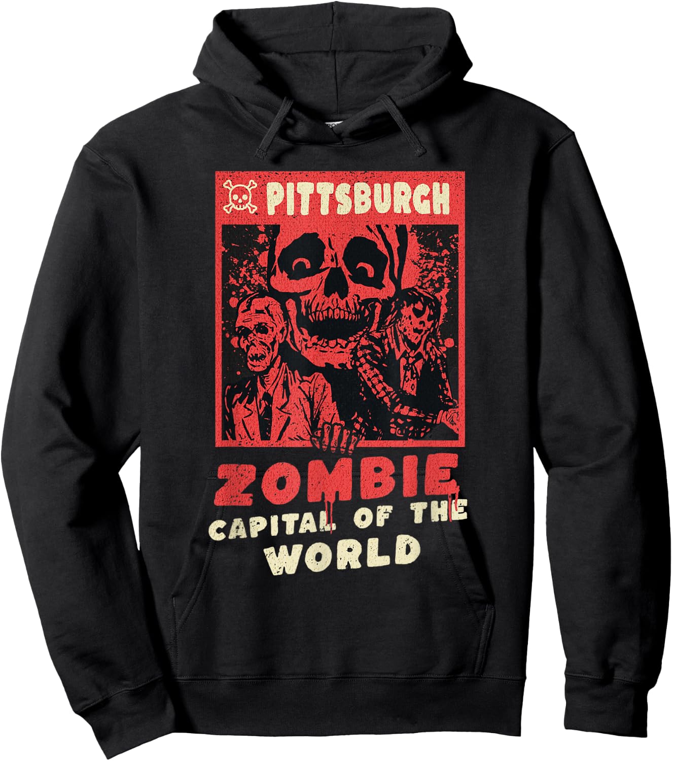 Pittsburgh - Zombie Capital of the World - Funny Halloween Hoodie - Hoodie | Black