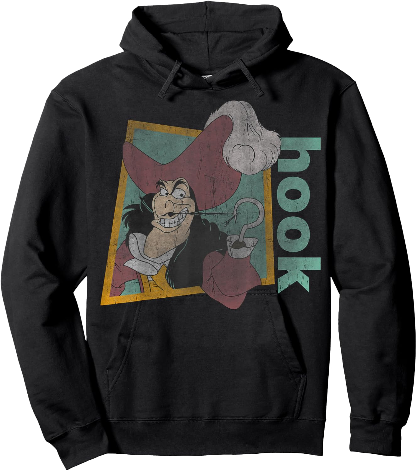 Disney Peter Pan Retro Captain Hook Smirking Hoodie - Hoodie | Black