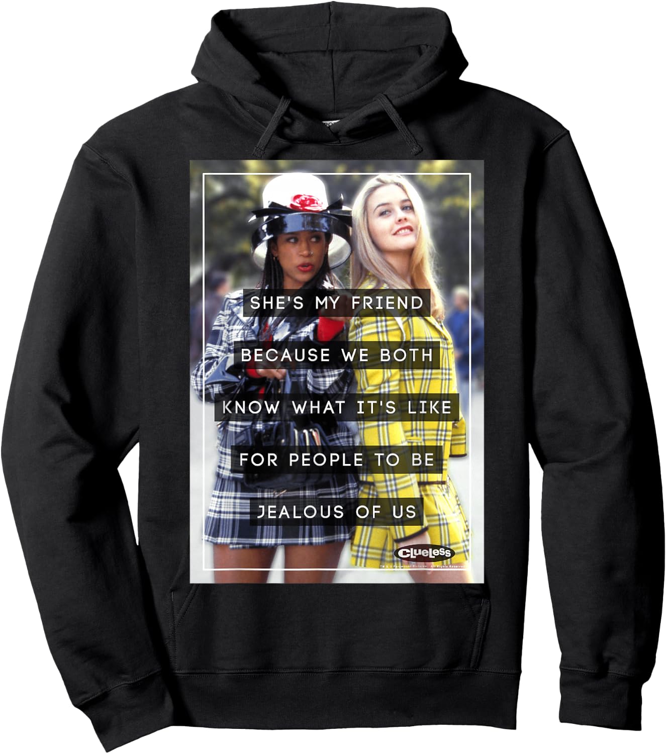 Clueless Cher & Dionne She's My Friend Graphic Hoodie - Hoodie | Black
