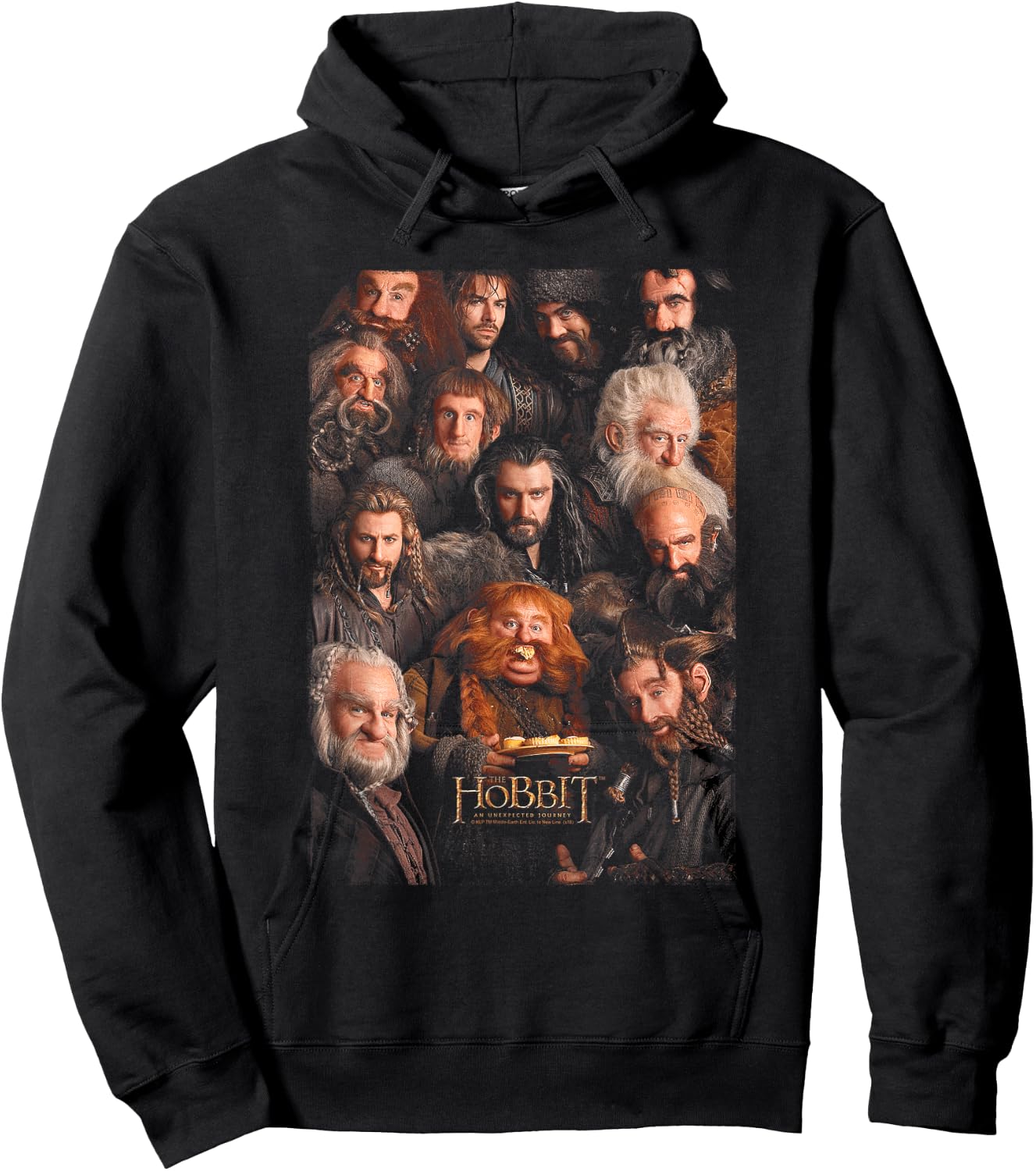 Hobbit Dwarves Poster T Shirt Hoodie - Hoodie | Black