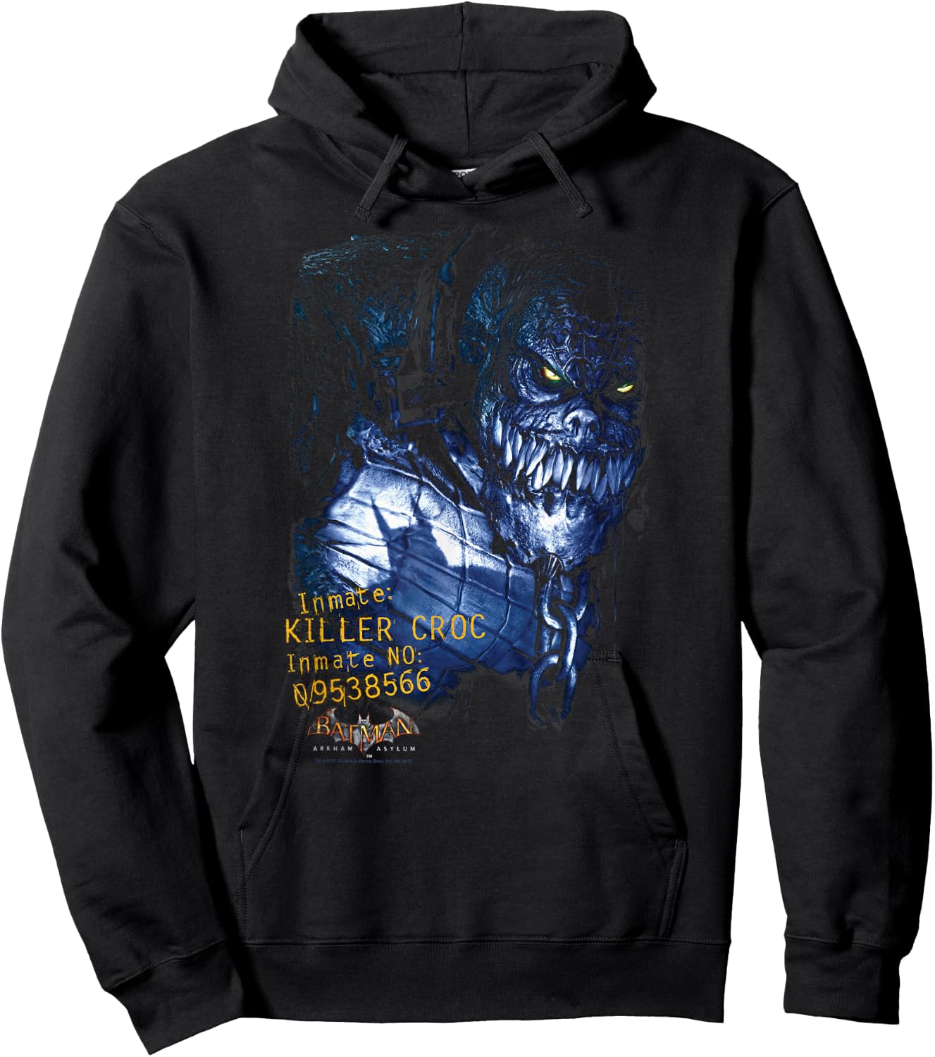 Batman: Arkham Asylum Killer Croc T Shirt Hoodie - Hoodie | Black