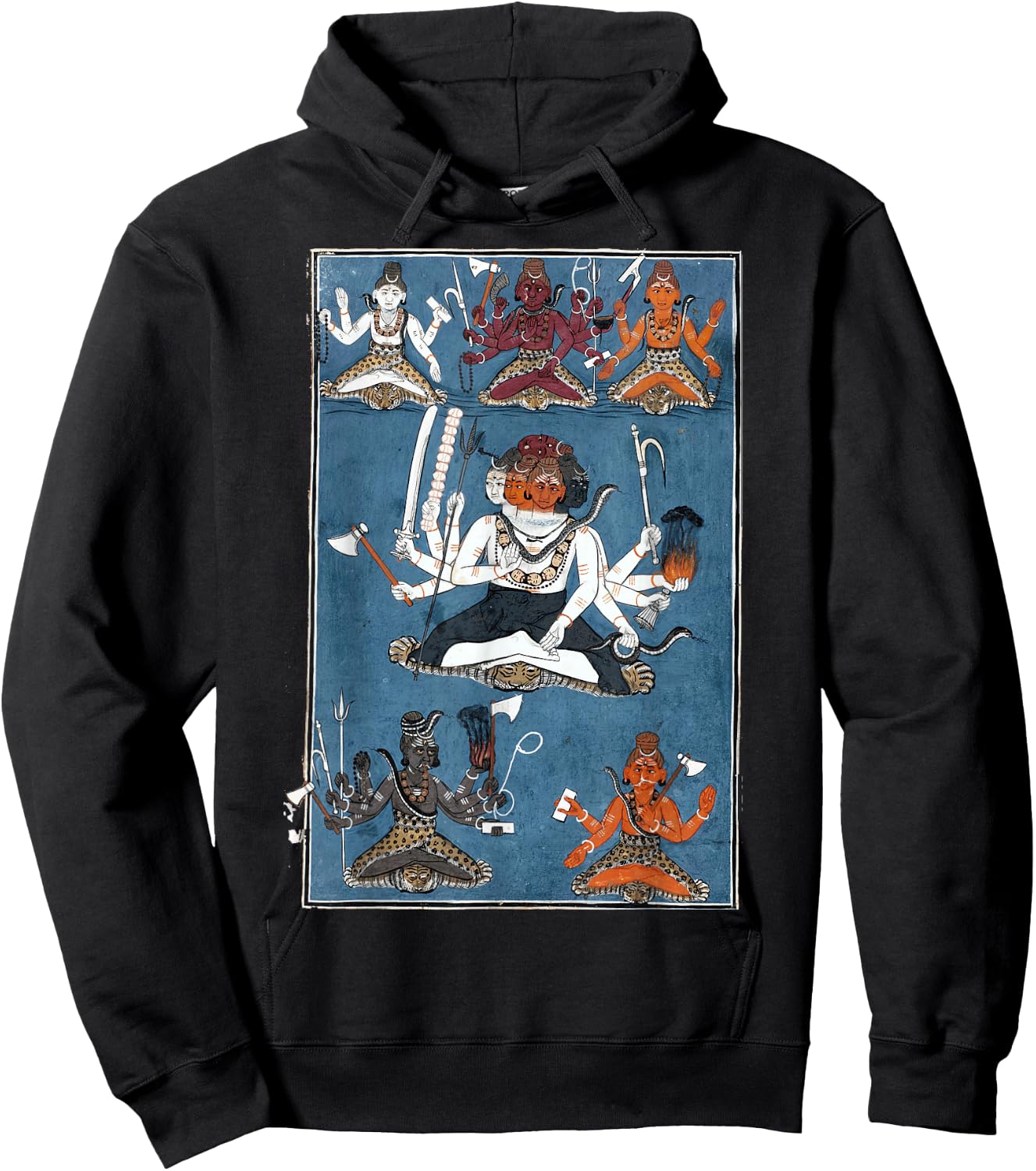 Hindu Shiva Yoga Meditation Mandala Hoodie - Hoodie | Black
