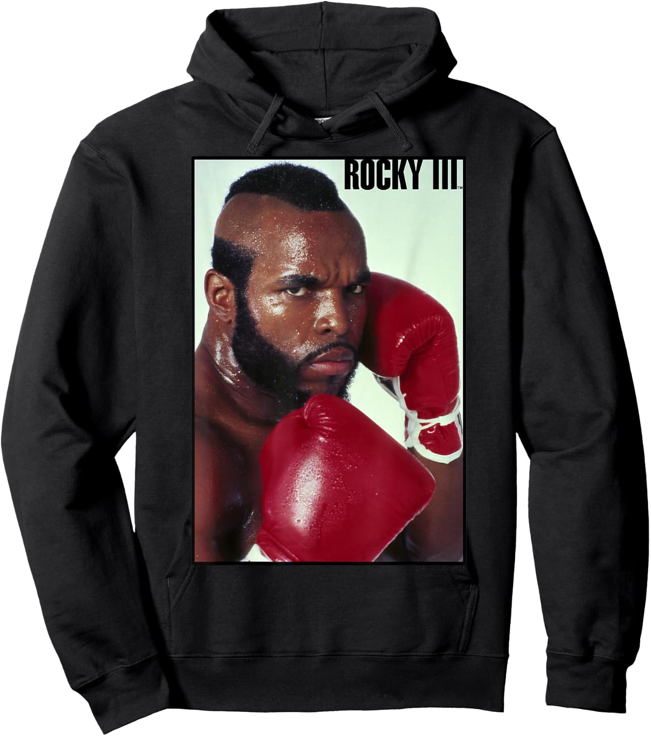 Rocky 3 Clubber Lang Fight Pose Full Color Poster Hoodie - Hoodie | Black
