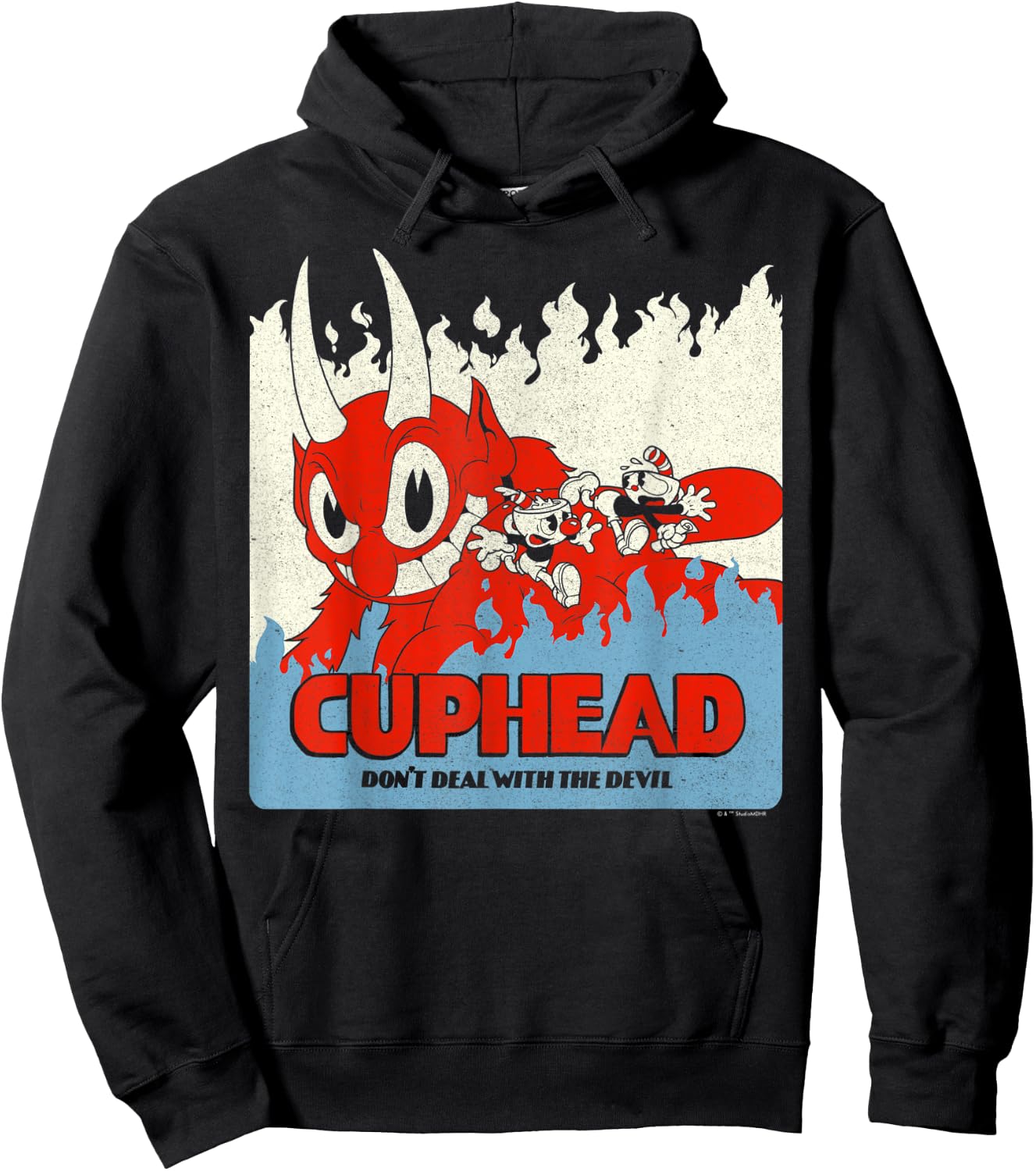 Cuphead Don't Deal With the Devil Vintage Poster Hoodie - Hoodie | Black