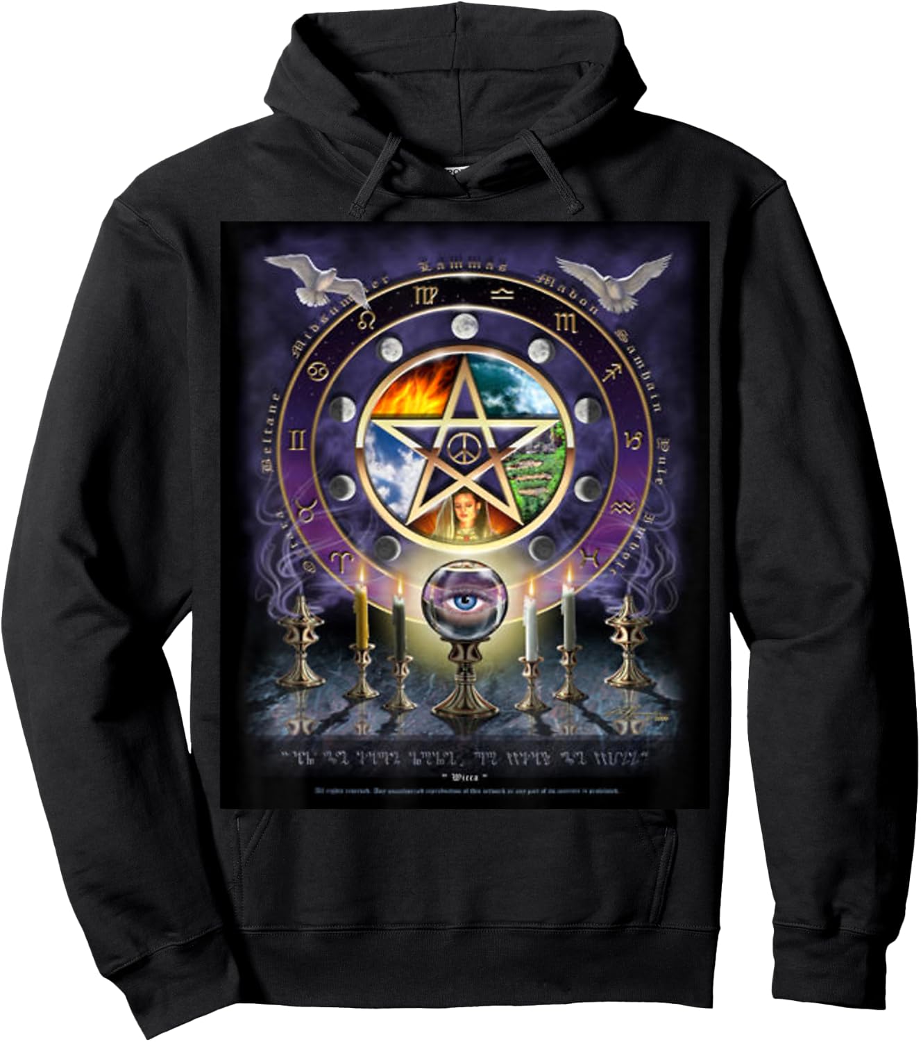 Witches Magical Altar Pentagram Witchcraft Pagan Wicca Hoodie - Hoodie | Black
