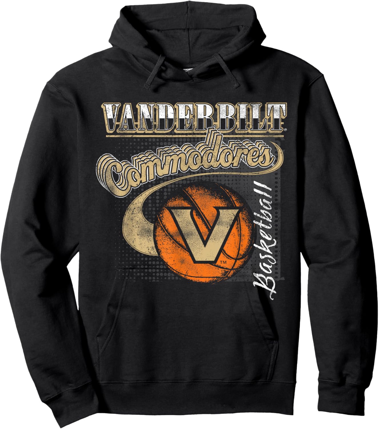 Vanderbilt Commodores Basketball Retro Black Hoodie - Hoodie | Black