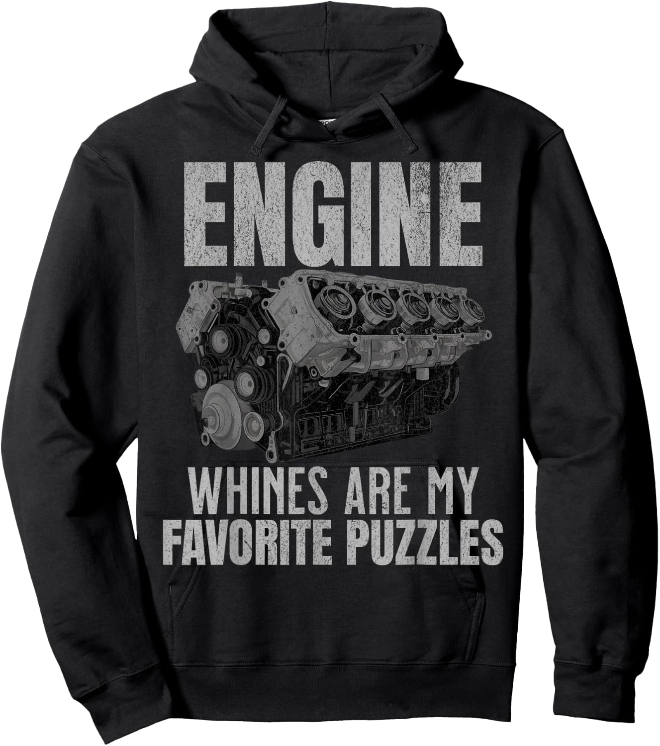 Funny Mechanic Engine Block Car Auto Repair Garage Hoodie - Hoodie | Black