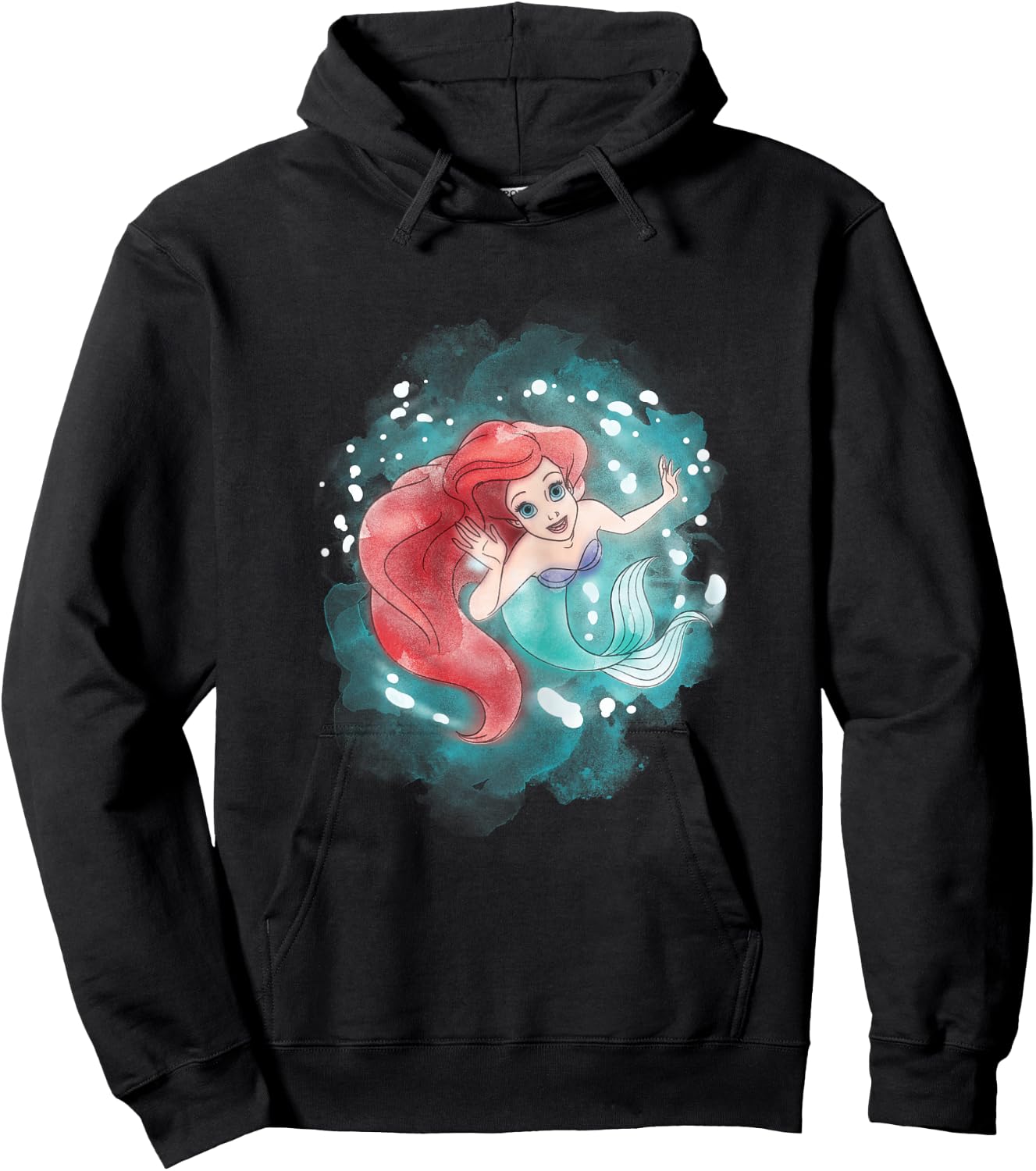 Disney Little Mermaid Ariel Graphic Hoodie - Hoodie | Black
