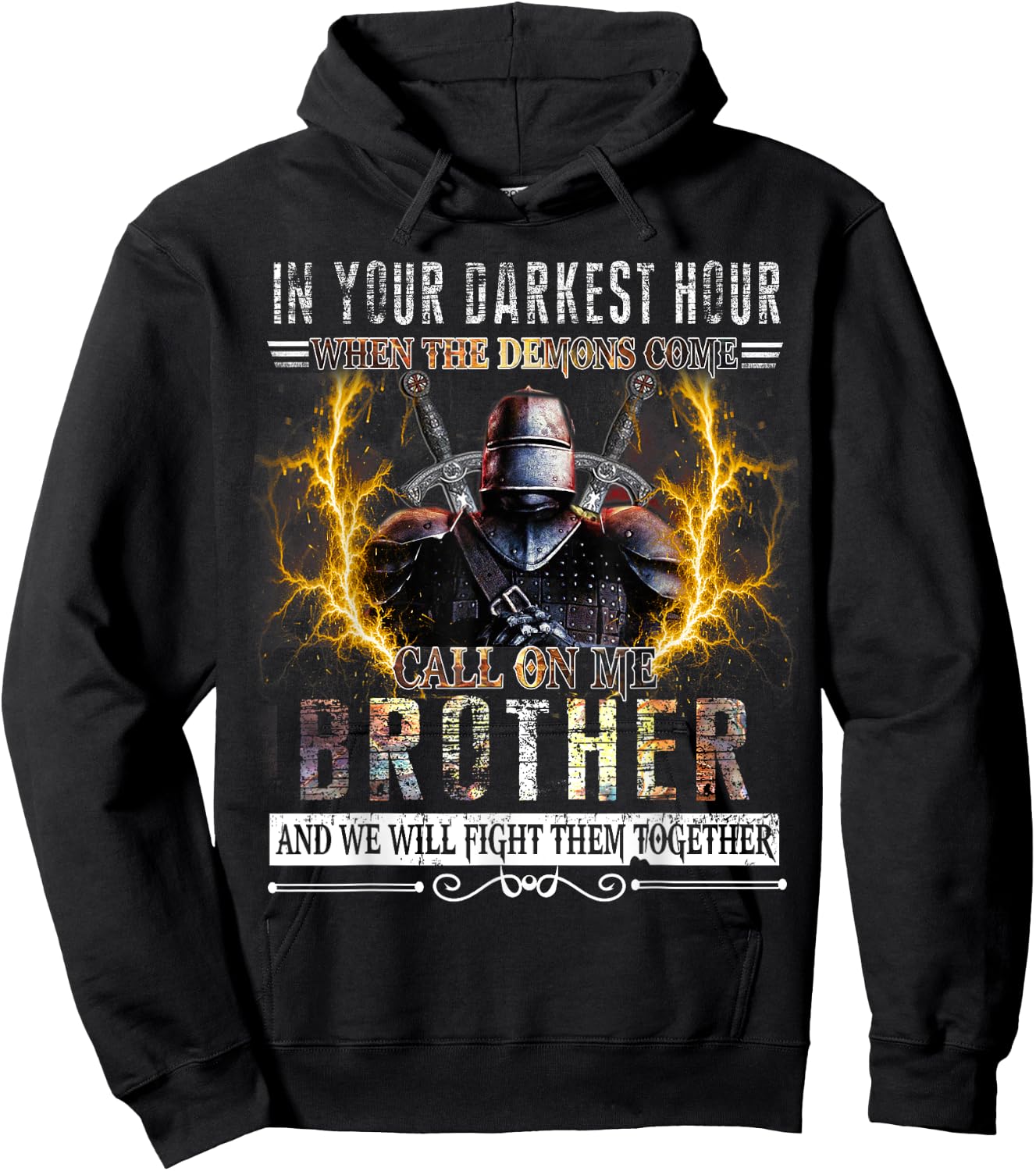 In your darkest hour Knights Templar Brother Hoodie - Hoodie | Black