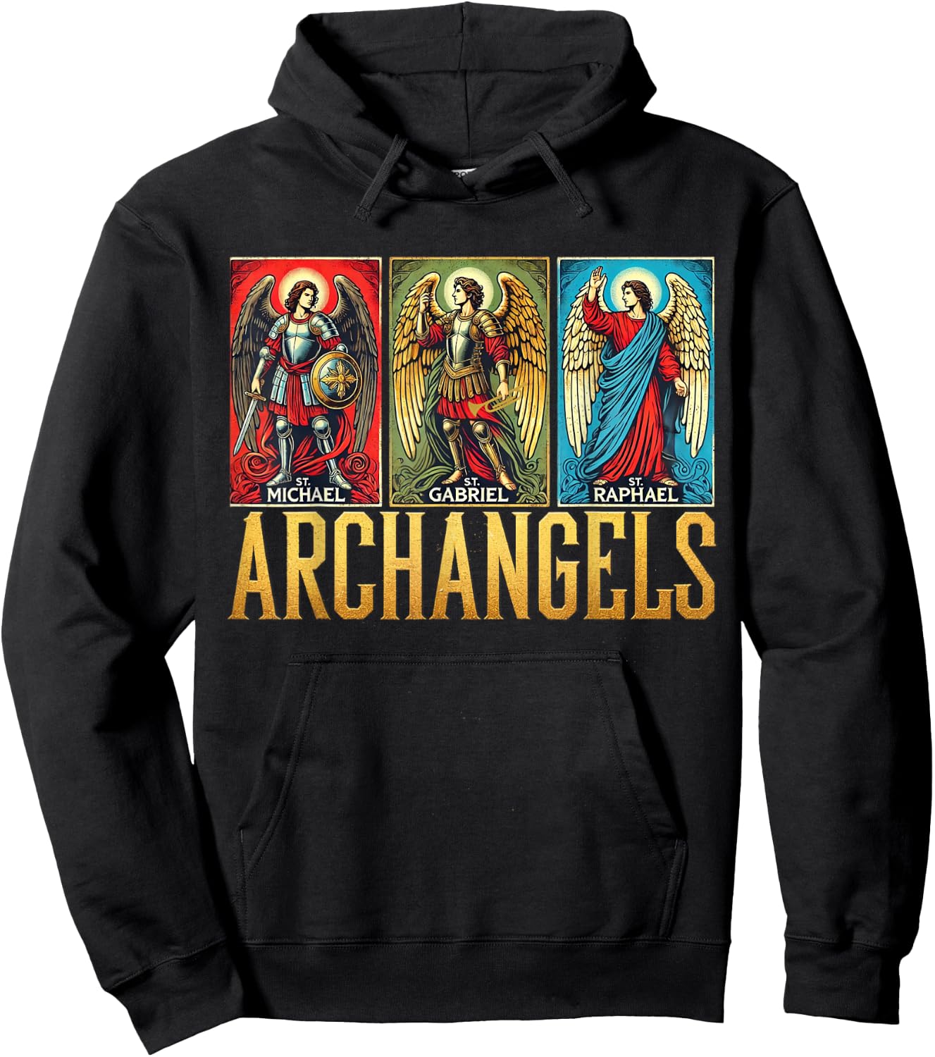 Saint Michael Catholic Archangels Biblical Hoodie - Hoodie | Black