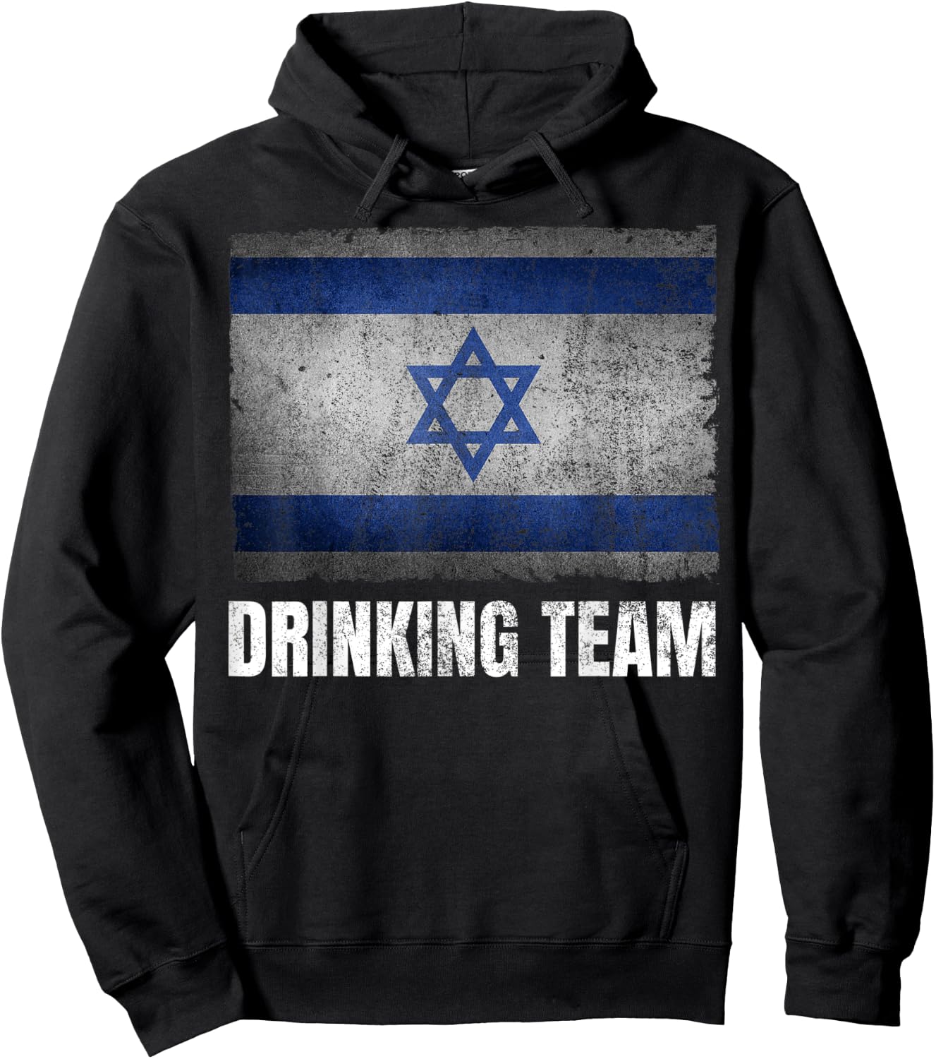 Israel Drinking Team Shirt Funny Jewish Gifts Israeli Flag Hoodie - Hoodie | Black