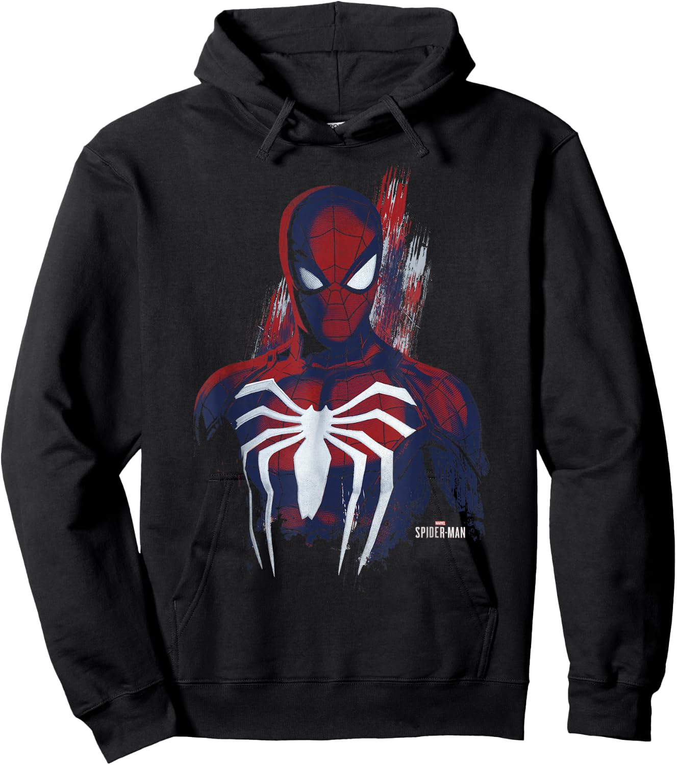 Marvel Spider-Man Game Paint Portrait Hoodie - Hoodie | Black