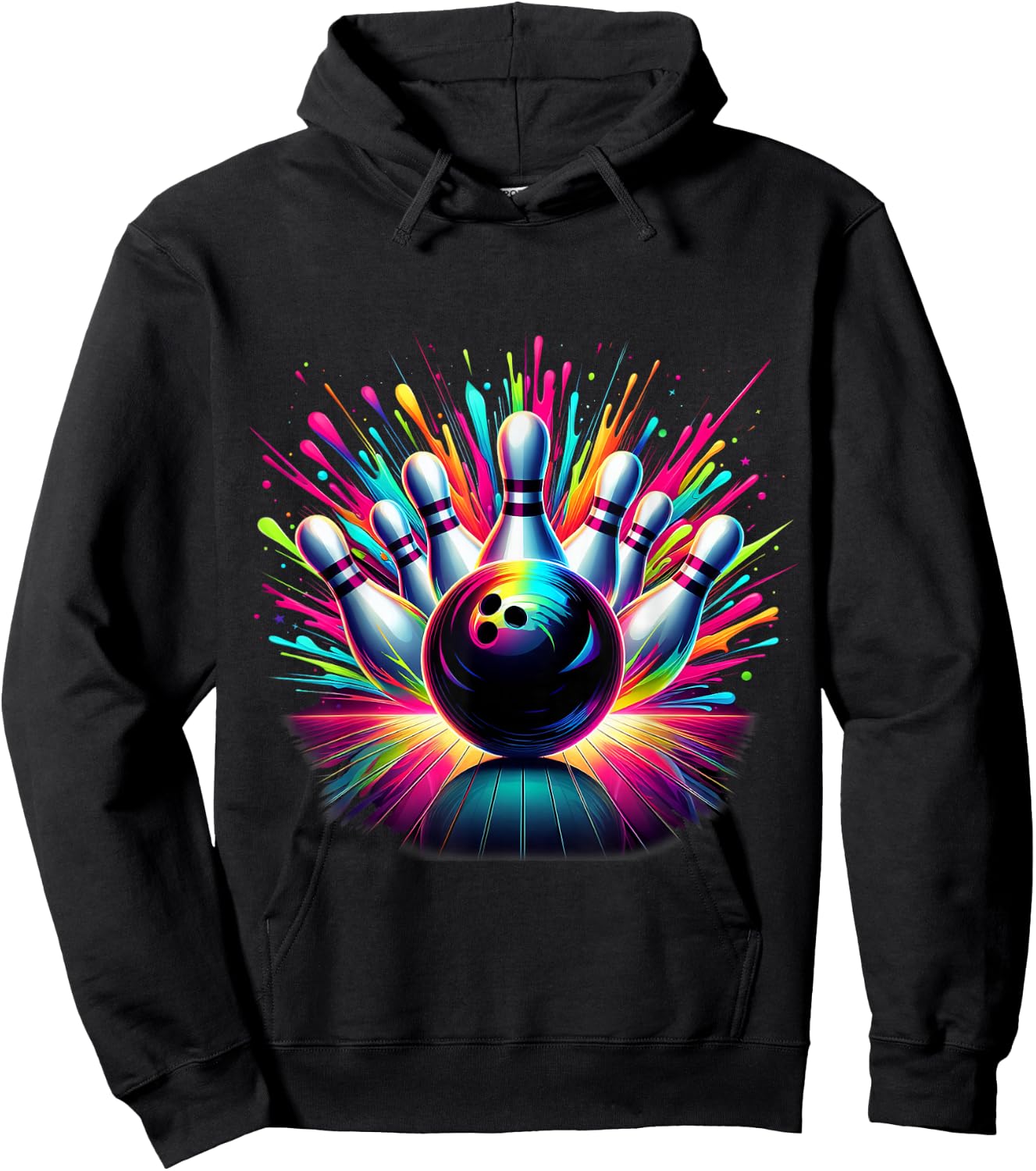 Colorful Bowling Game Day Bowling Cute Vibrant Color 3 Hoodie - Hoodie | Black
