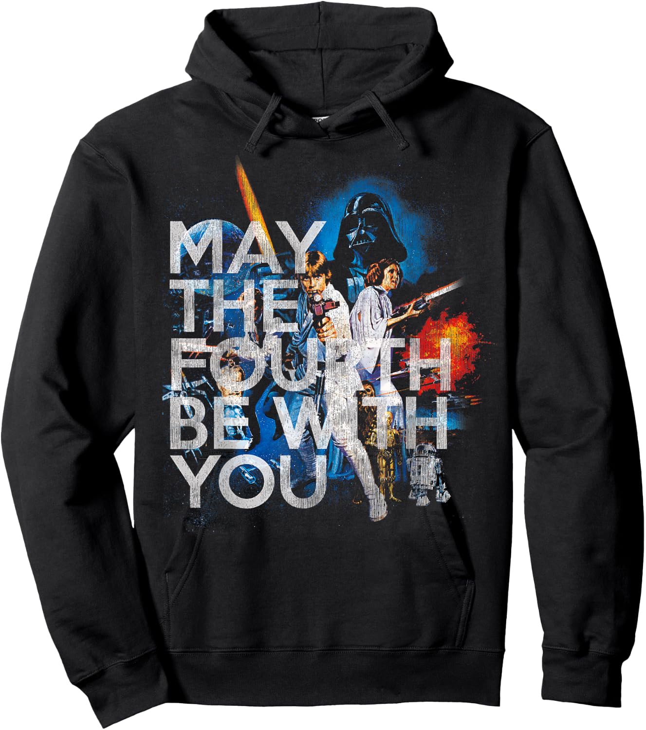 Star Wars May The Fourth Be With You Vintage Disney+ Hoodie - Hoodie | Black