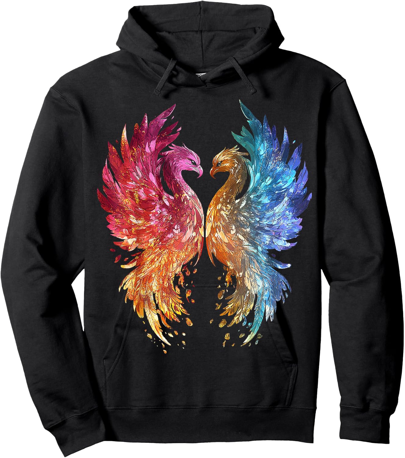 Phoenix Mythical Graphic Fantasy Artwork Phoenix Hoodie - Hoodie | Black