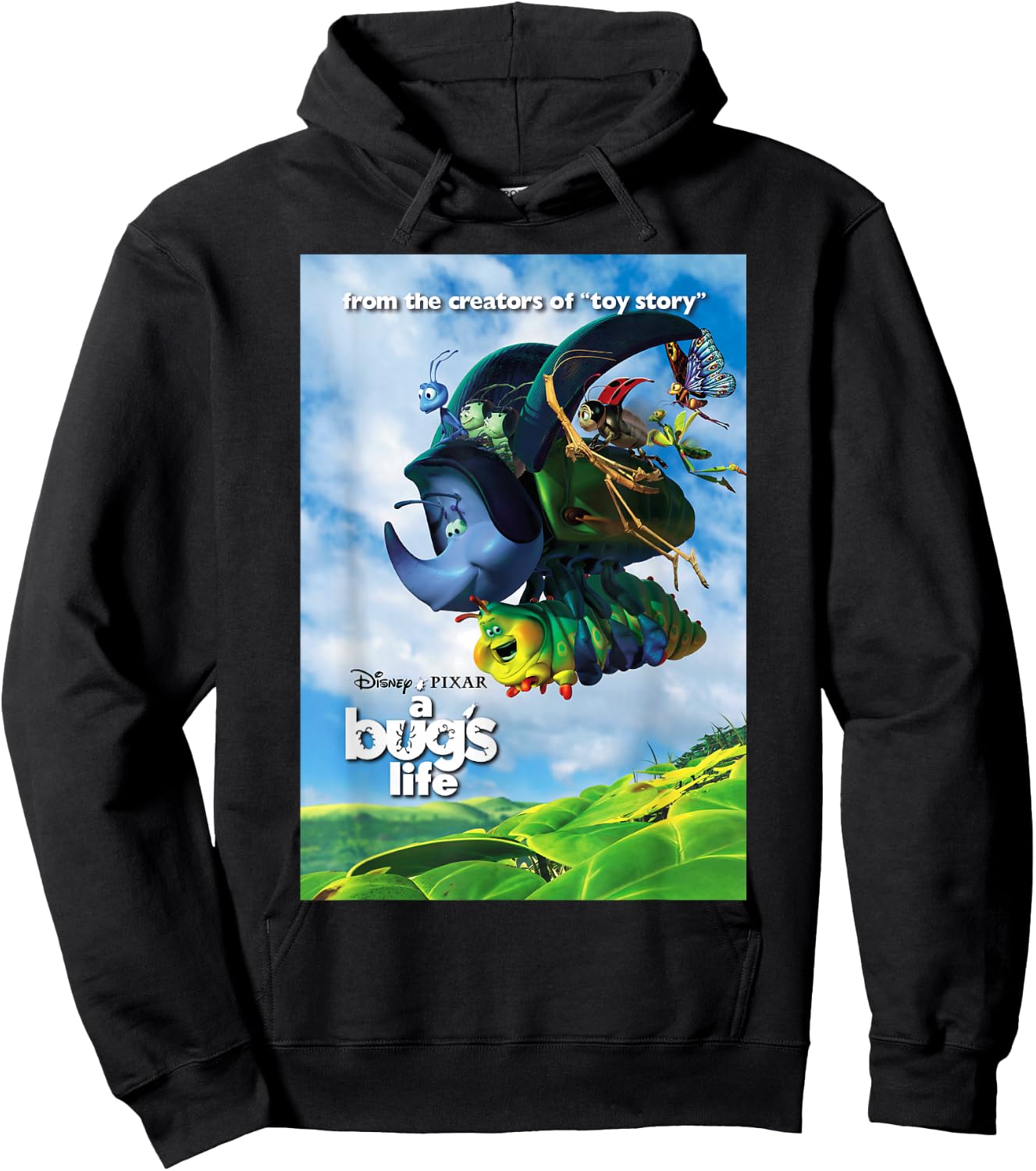 Disney Pixar A Bug's Life Flying Bugs Poster Hoodie - Hoodie | Black