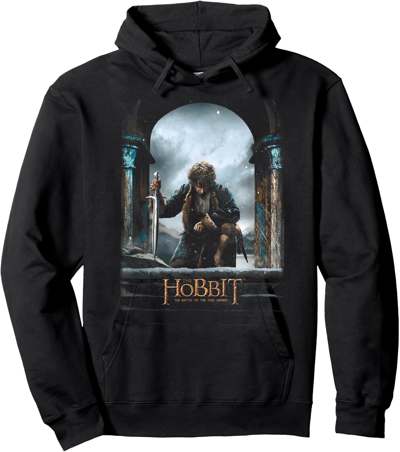 Hobbit Bilbo Kneel Poster T Shirt Hoodie - Hoodie | Black