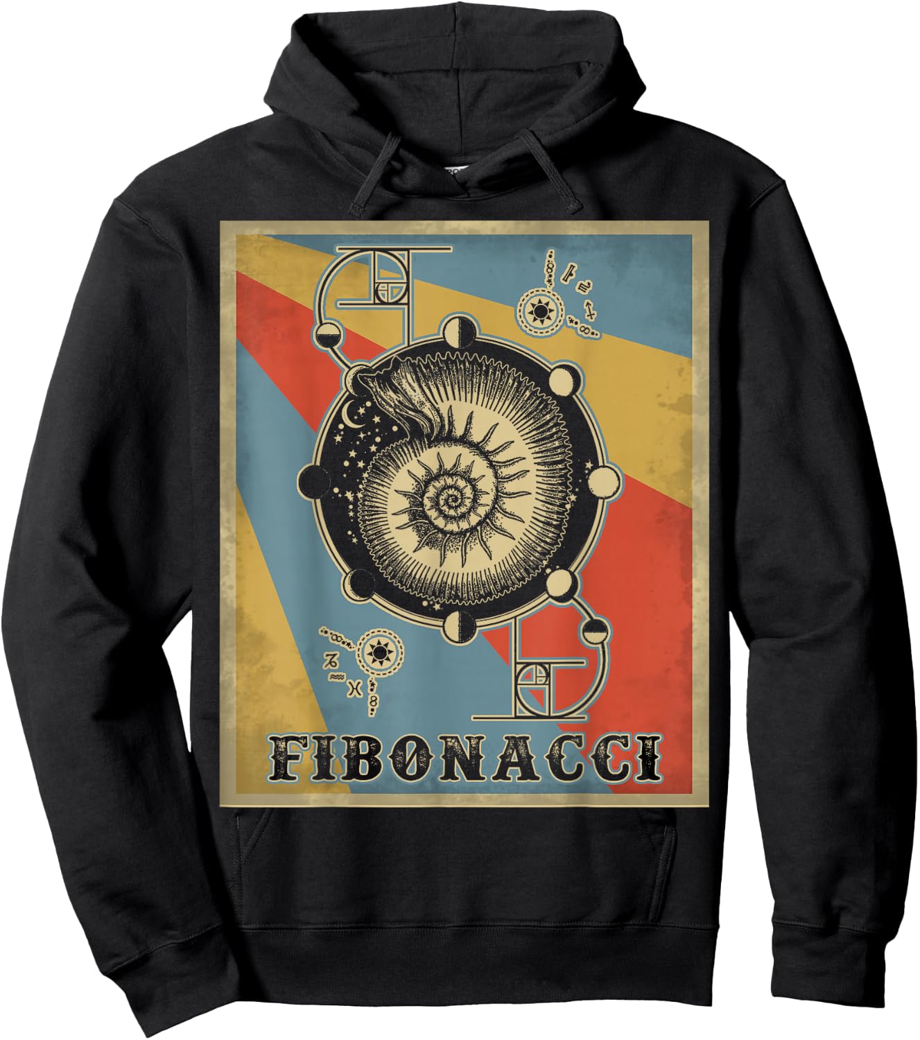 Vintage Fibonacci Golden Ratio Shirt Hoodie - Hoodie | Black