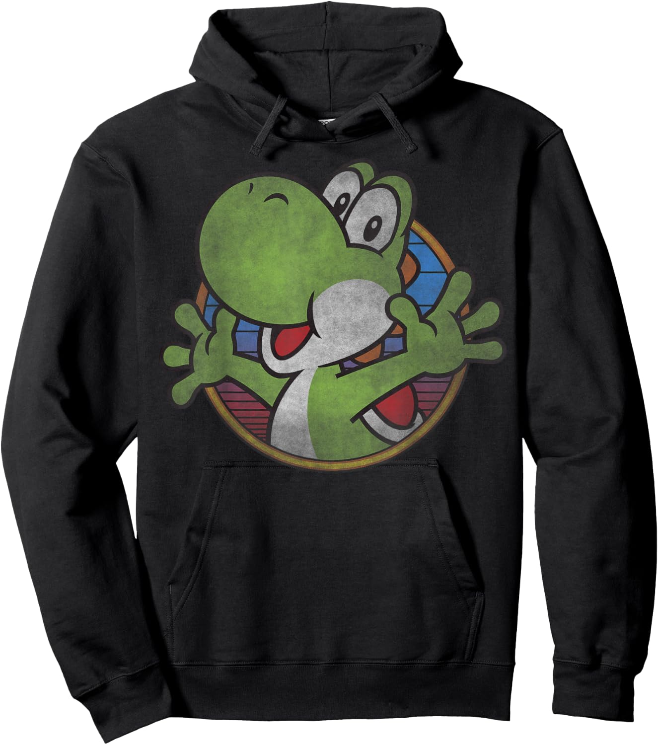 Super Mario Yoshi Color Fade Circle Logo Hoodie - Hoodie | Black