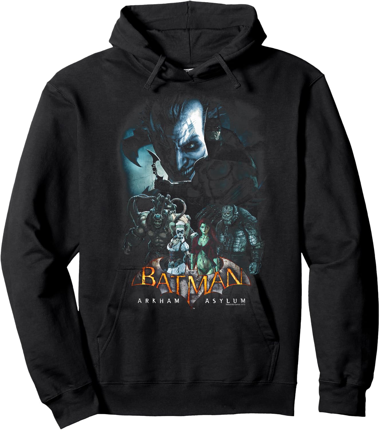 Batman: Arkham Asylum Five Against One Hoodie - Hoodie | Black