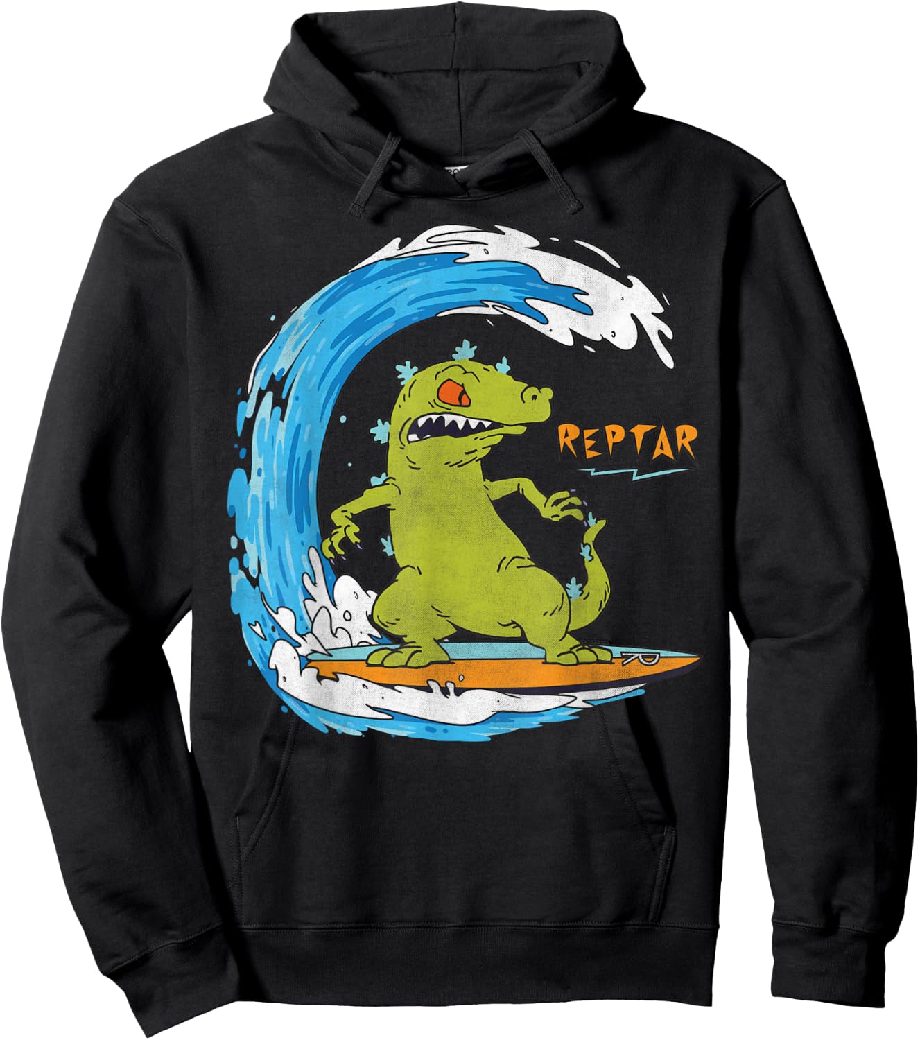 Nickelodeon Surfing Reptar Graphic Hoodie - Hoodie | Black