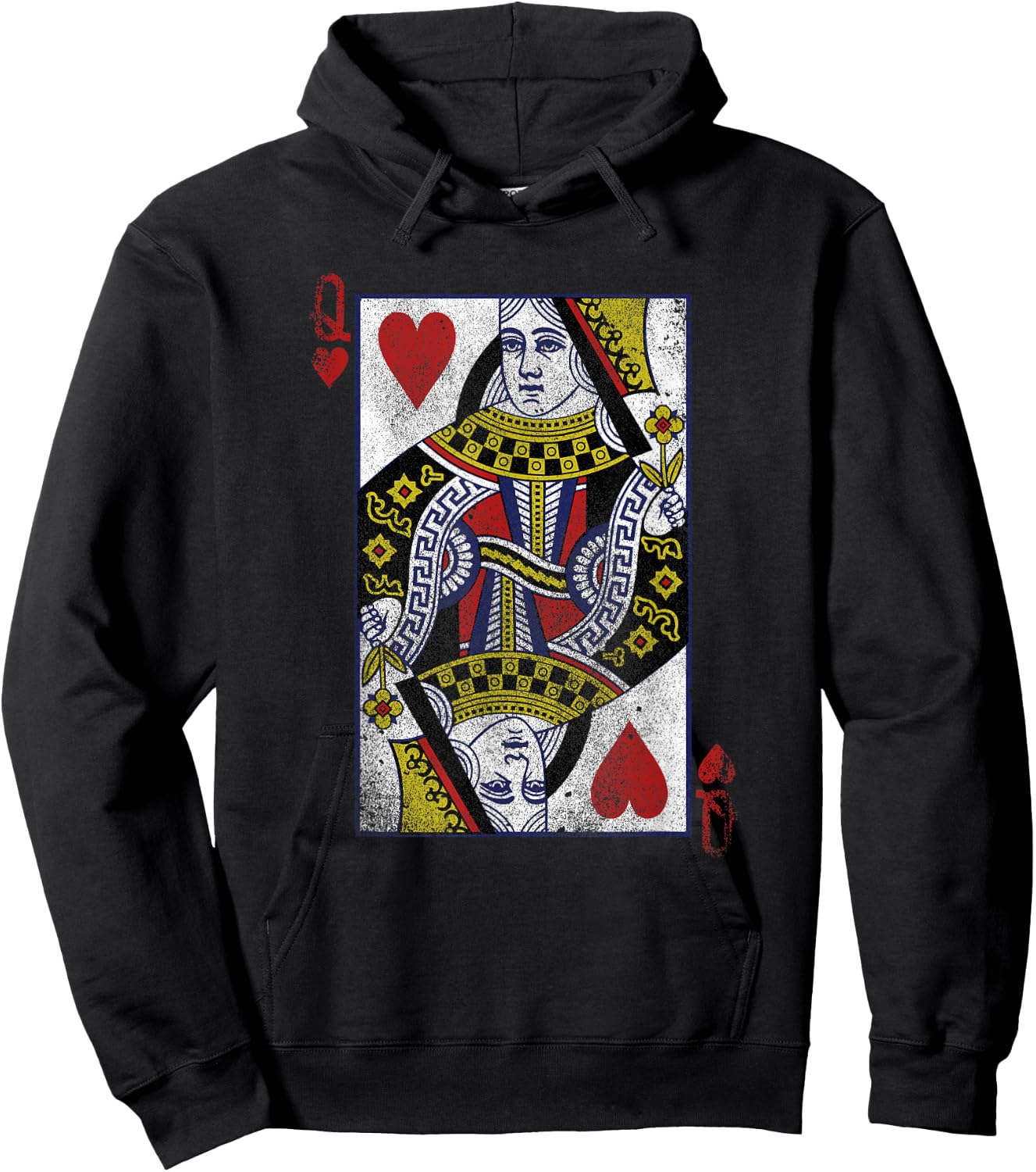 The Original Queen of Hearts (Vintage Design) Hoodie - Hoodie | Black