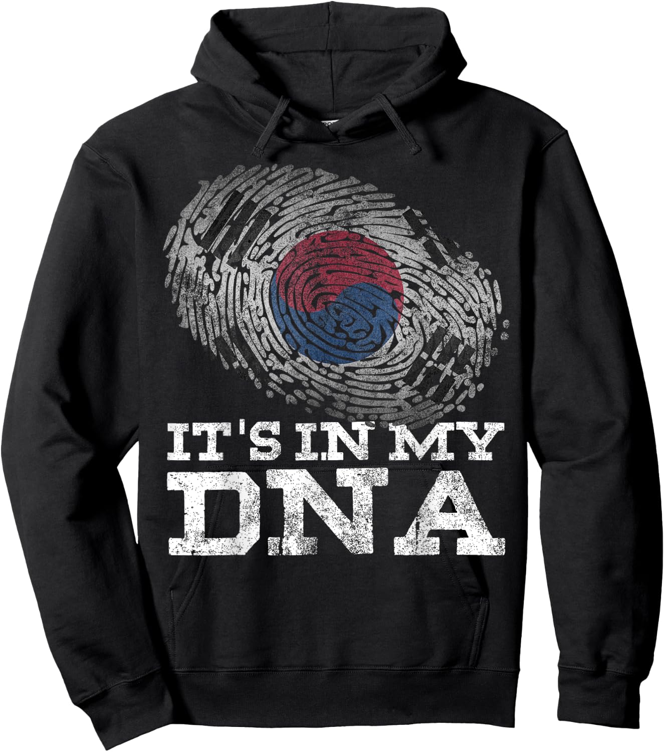 It's In My DNA South Korean Shirt Asian Gifts Korean Flag Hoodie - Hoodie | Black