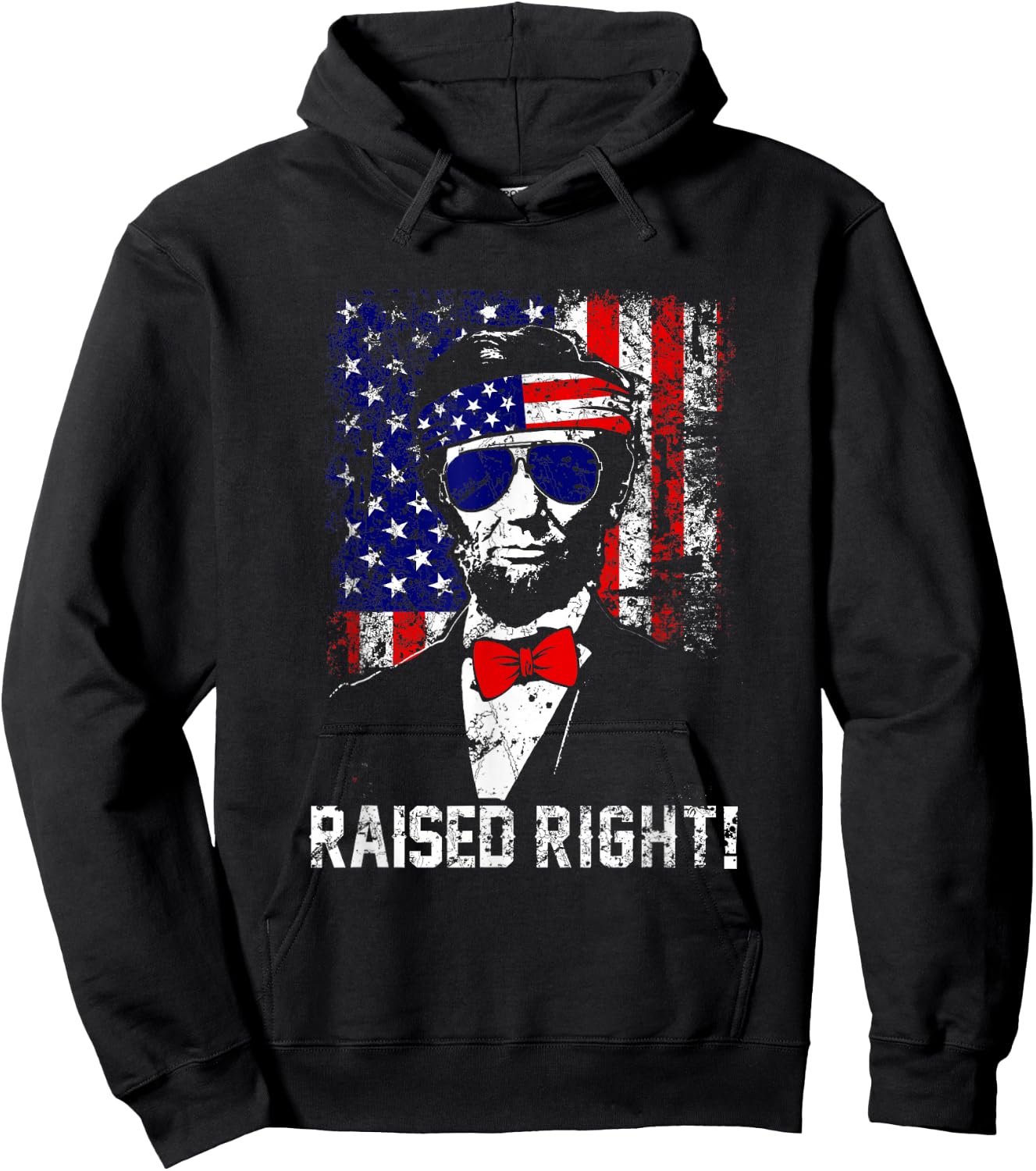 Abe Lincoln t shirt | Republican | Raised Right shirt Hoodie - Hoodie | Black