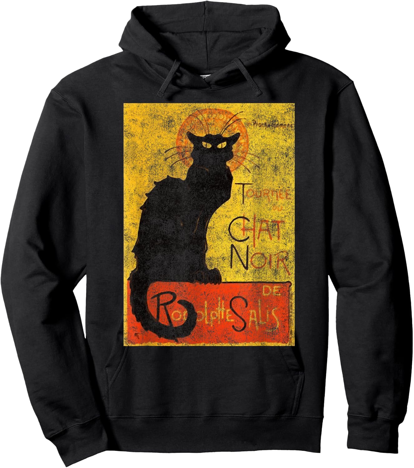 Vintage Tournee du Chat Noir Black Cat Halloween Women Kids Hoodie - Hoodie | Black