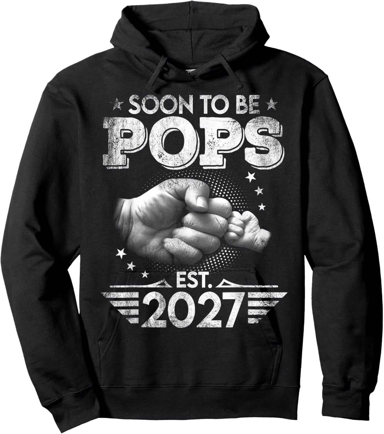 Pops est 2027 Loading Future New Dad Hoodie - Hoodie | Black
