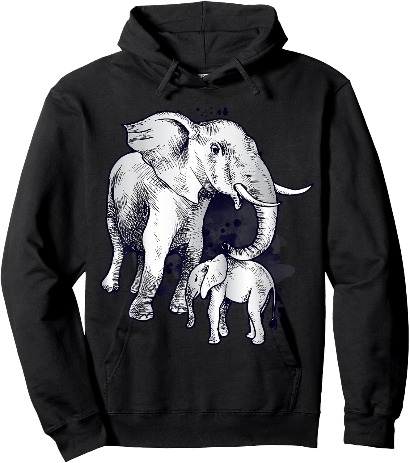 Beautiful Elephant Animal Wildllife Lover Hoodie - Hoodie | Black