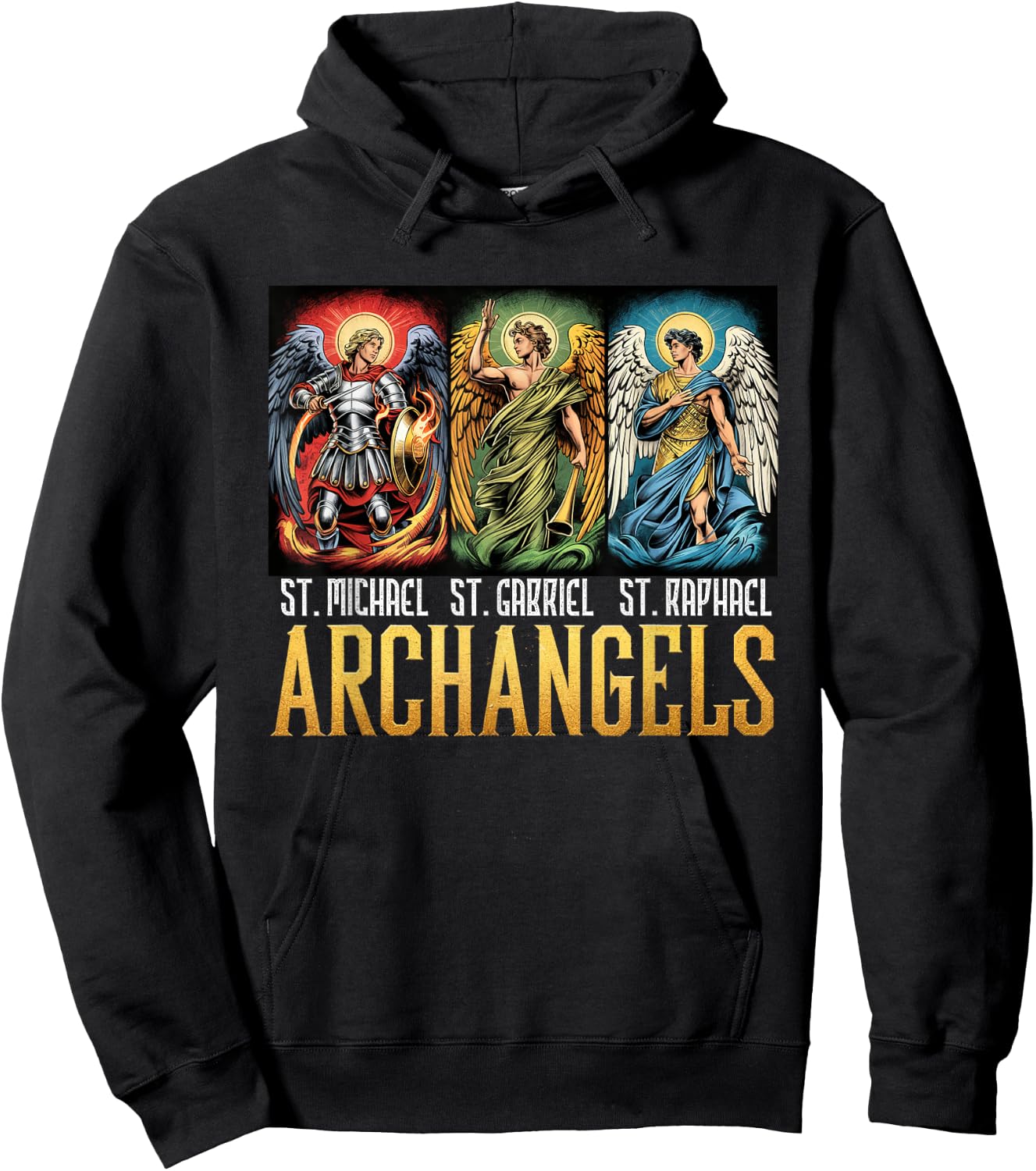 Saint Michael Catholic Archangels Biblical Hoodie - Hoodie | Black