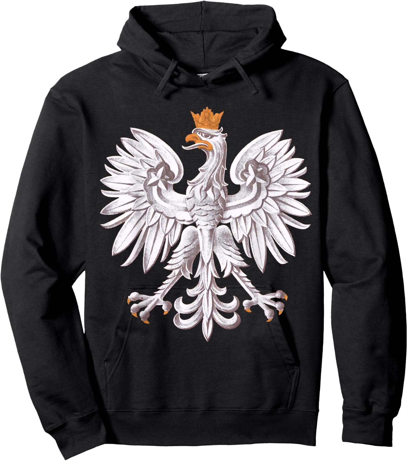 Vintage Polish White Eagle Poland Polska Hoodie - Hoodie | Black