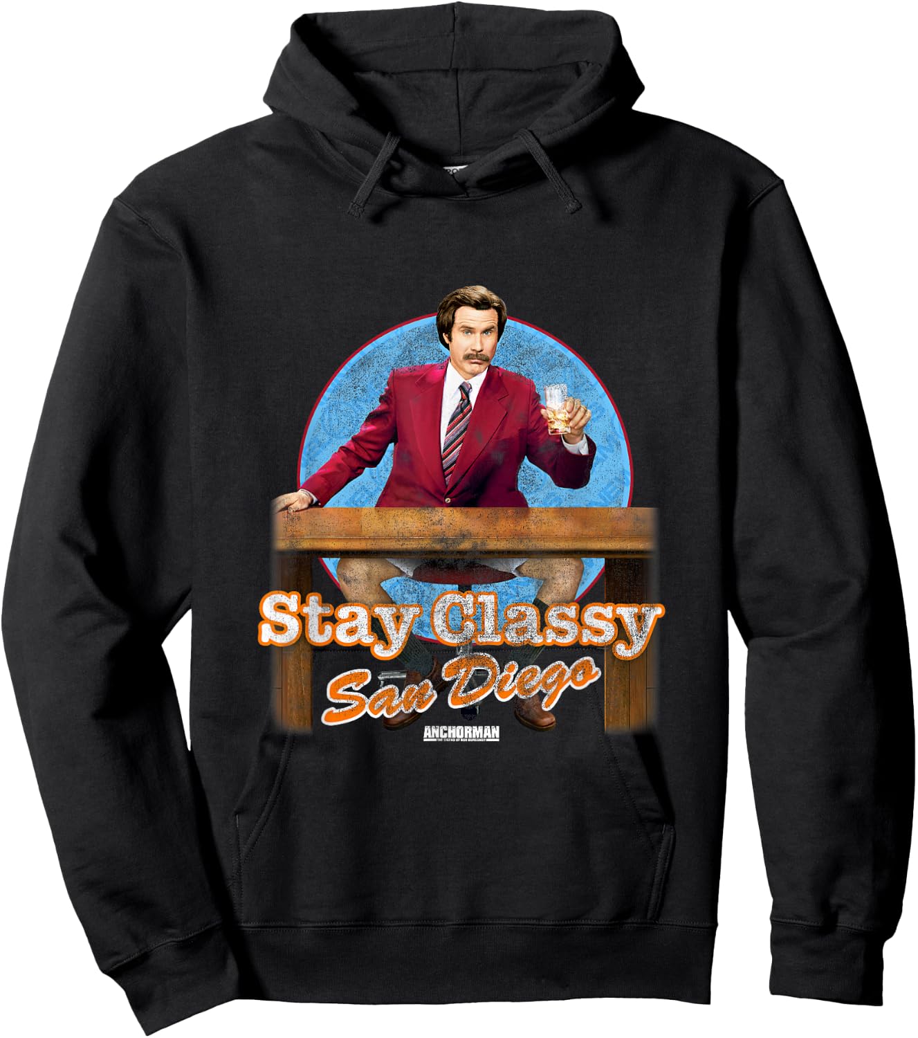 Anchorman Stay Classy San Diego Hoodie - Hoodie | Black