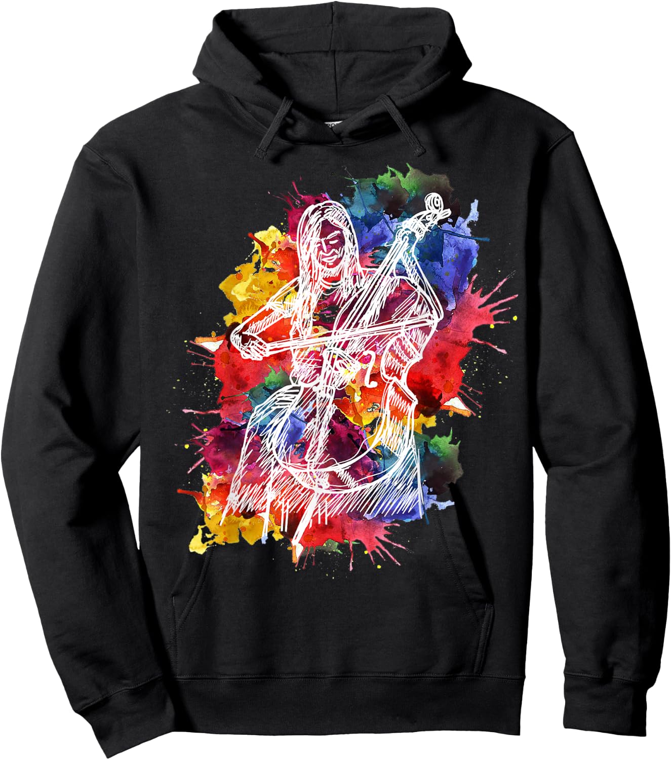 Cello Cellist Player Gift Instrument Art Hoodie - Hoodie | Black