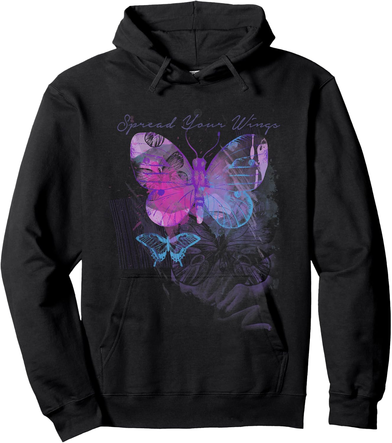 Butterfly graphic who love butterflies, gift Hoodie - Hoodie | Black