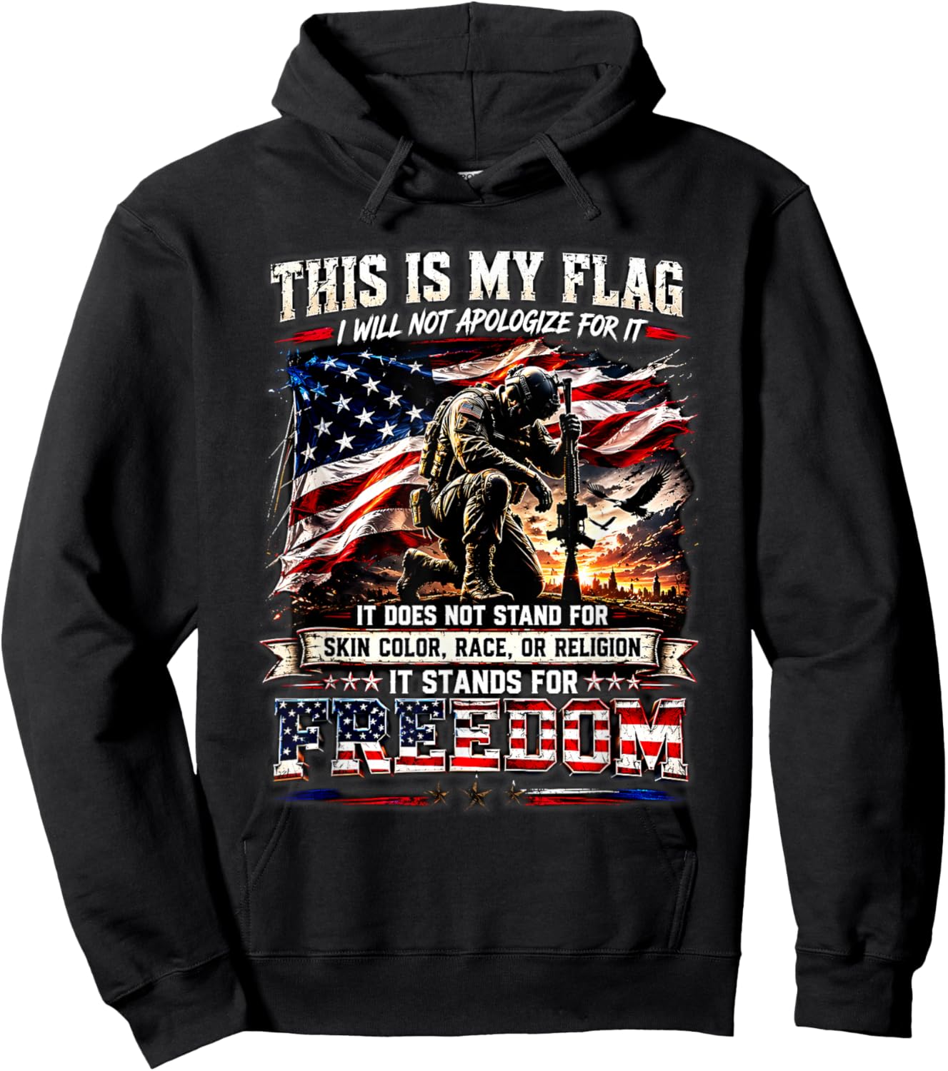 This Will Not Apologize for N is My Flag Does Not Stand for Hoodie - Hoodie | Black