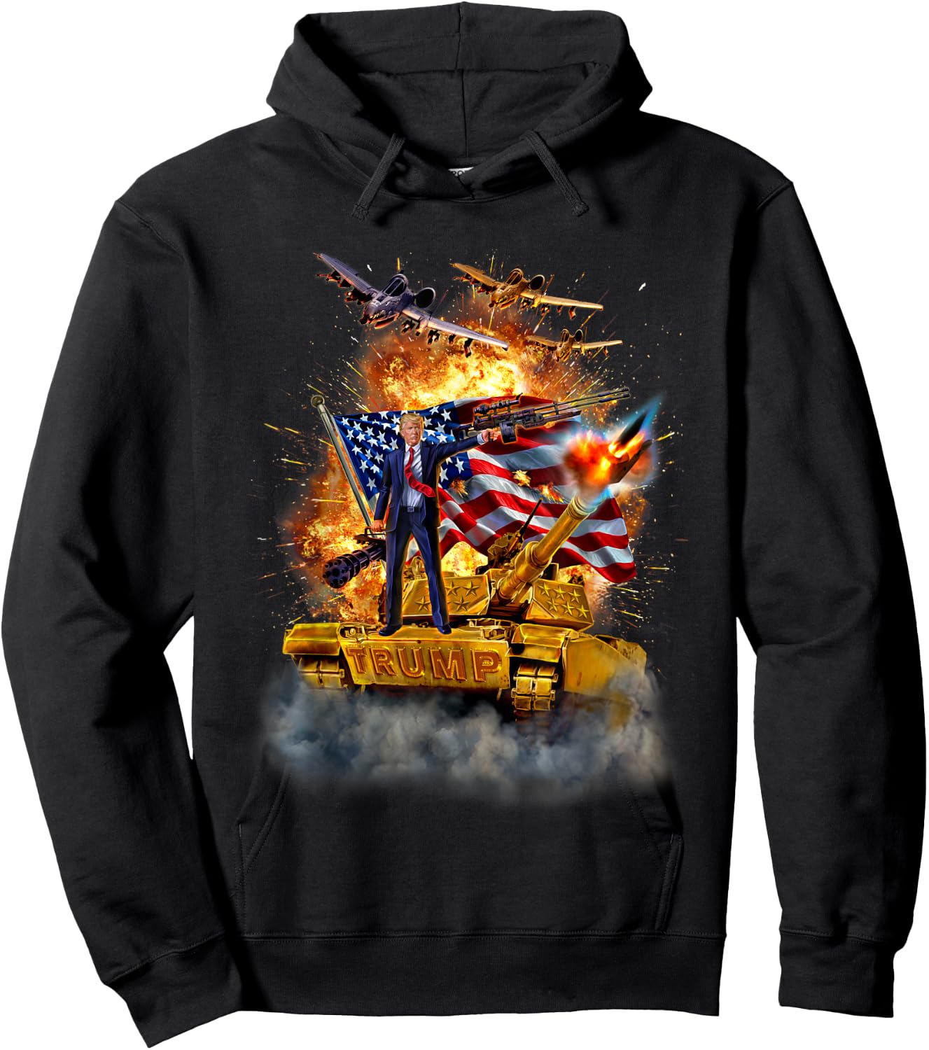 United States President Donald Trump Epic Battle Hoodie - Hoodie | Black
