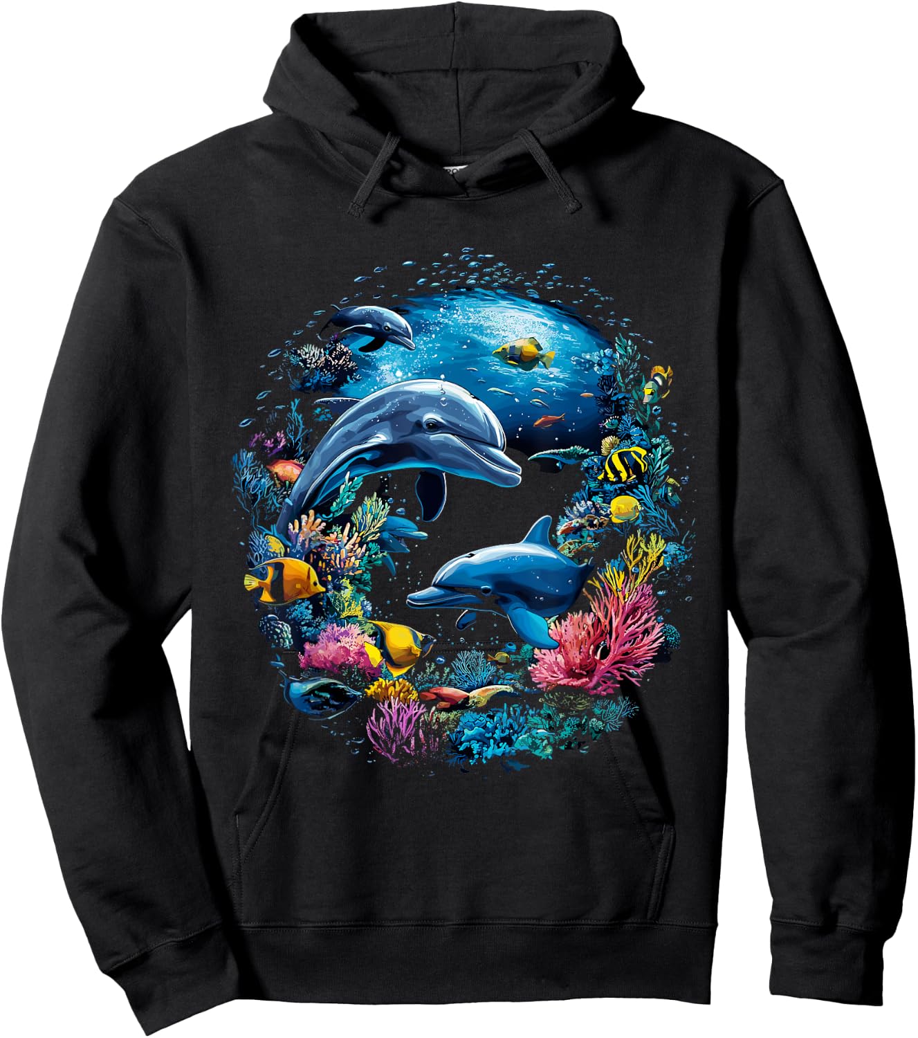 Dolphin Sea Life Save the Ocean Marine Biology Aquarium Hoodie - Hoodie | Black