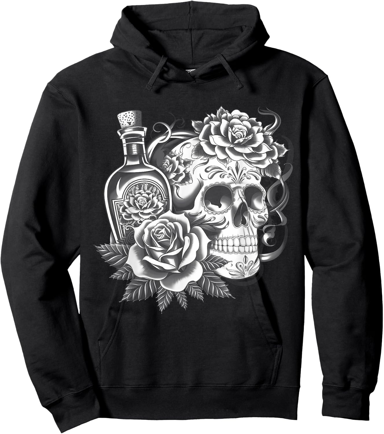 Mexico Vintage Skeleton Tequila Dia De Los Muertos Mexican Hoodie - Hoodie | Black
