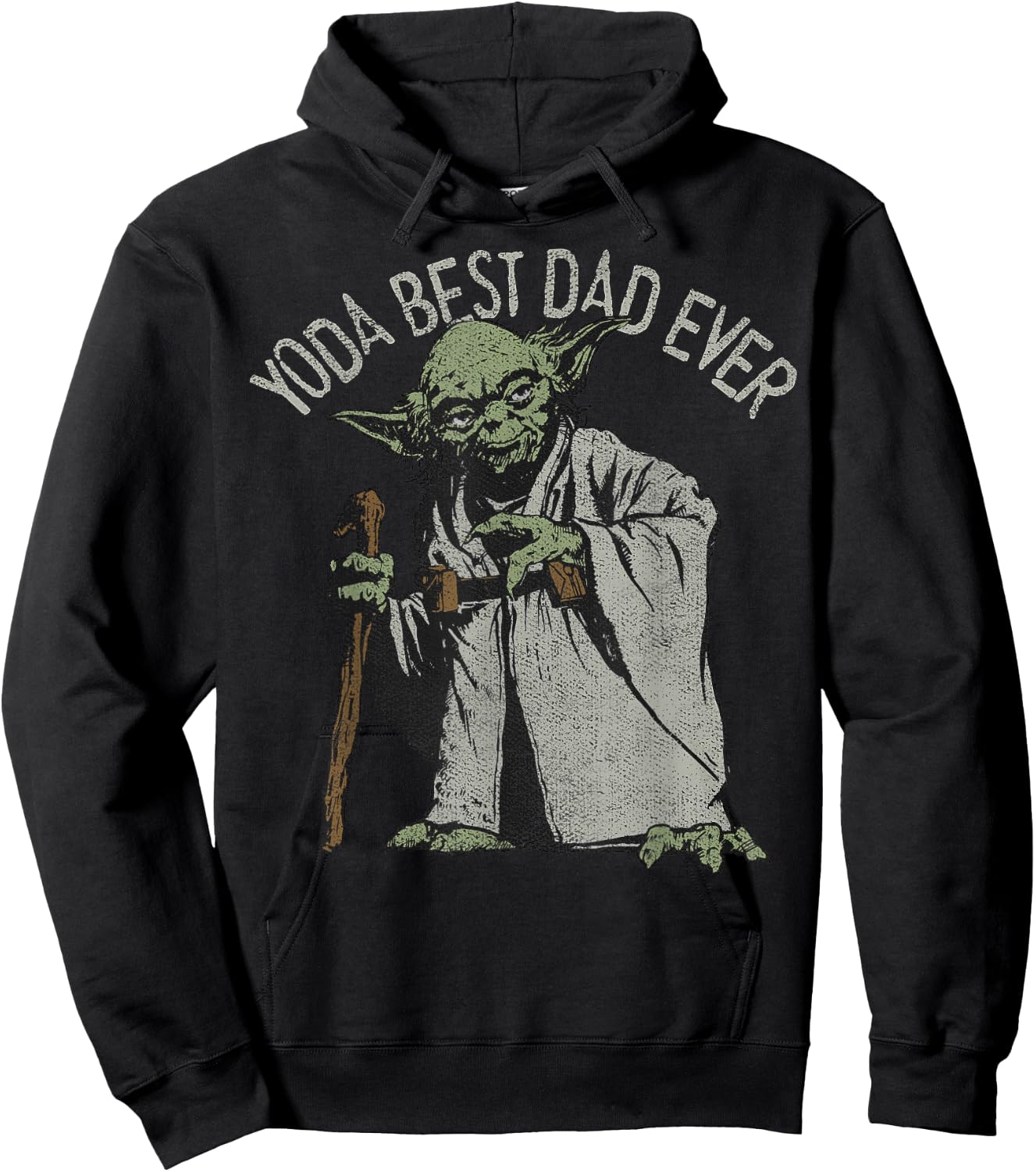Star Wars Yoda Best Dad Ever Graphic Hoodie - Hoodie | Black