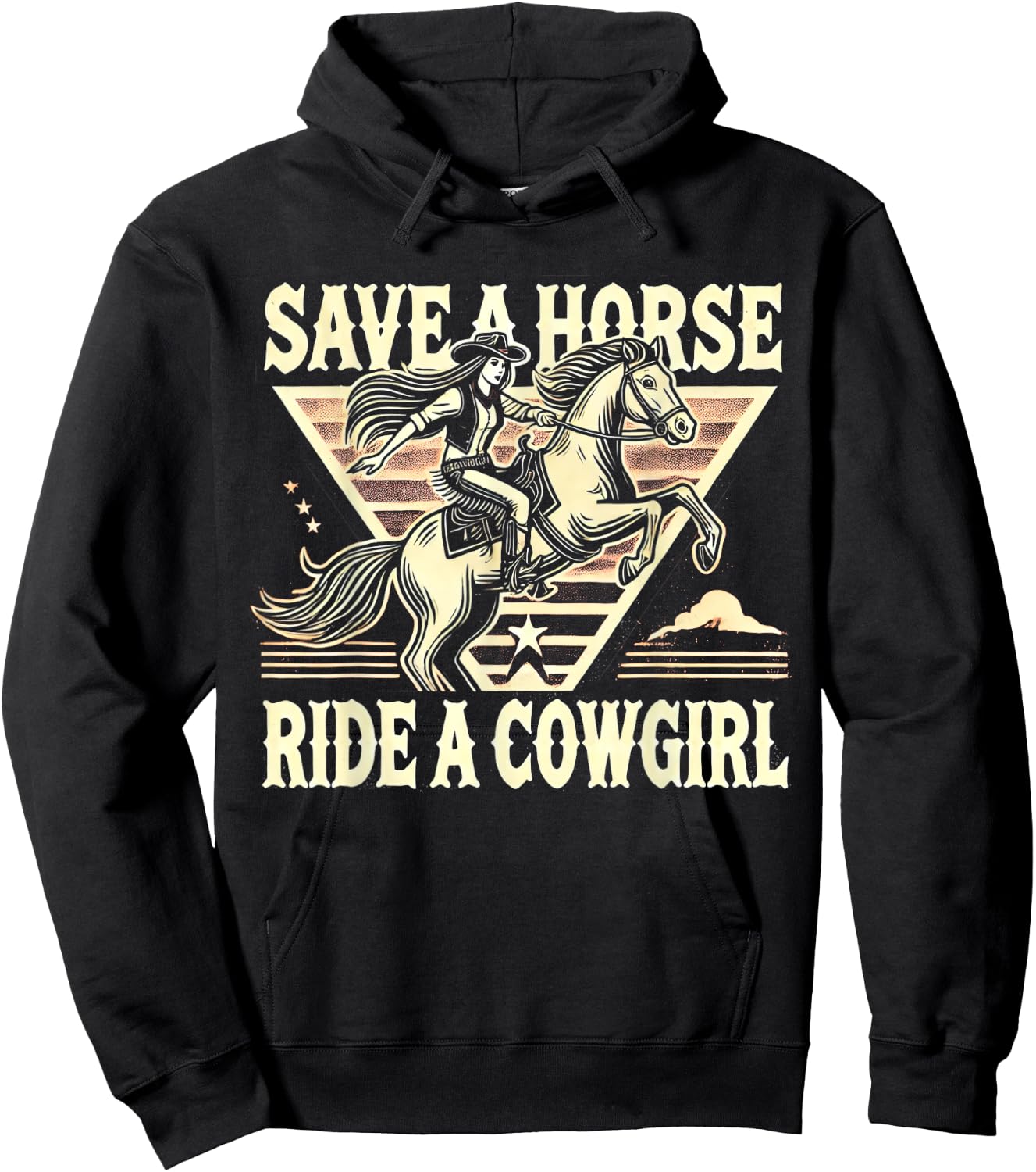 Ride A Cowgirl Subtle Lesbian Pride WLW Queer Gay Art Design Hoodie - Hoodie | Black