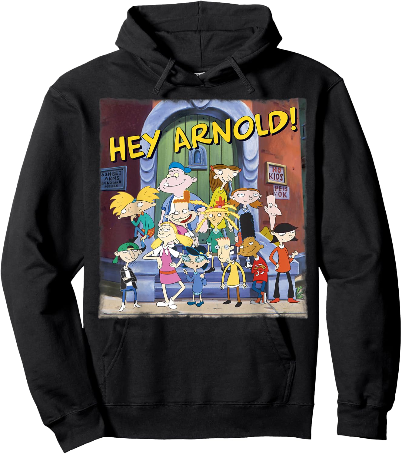 Hey Arnold! Friends Group Shot Poster Hoodie - Hoodie | Black