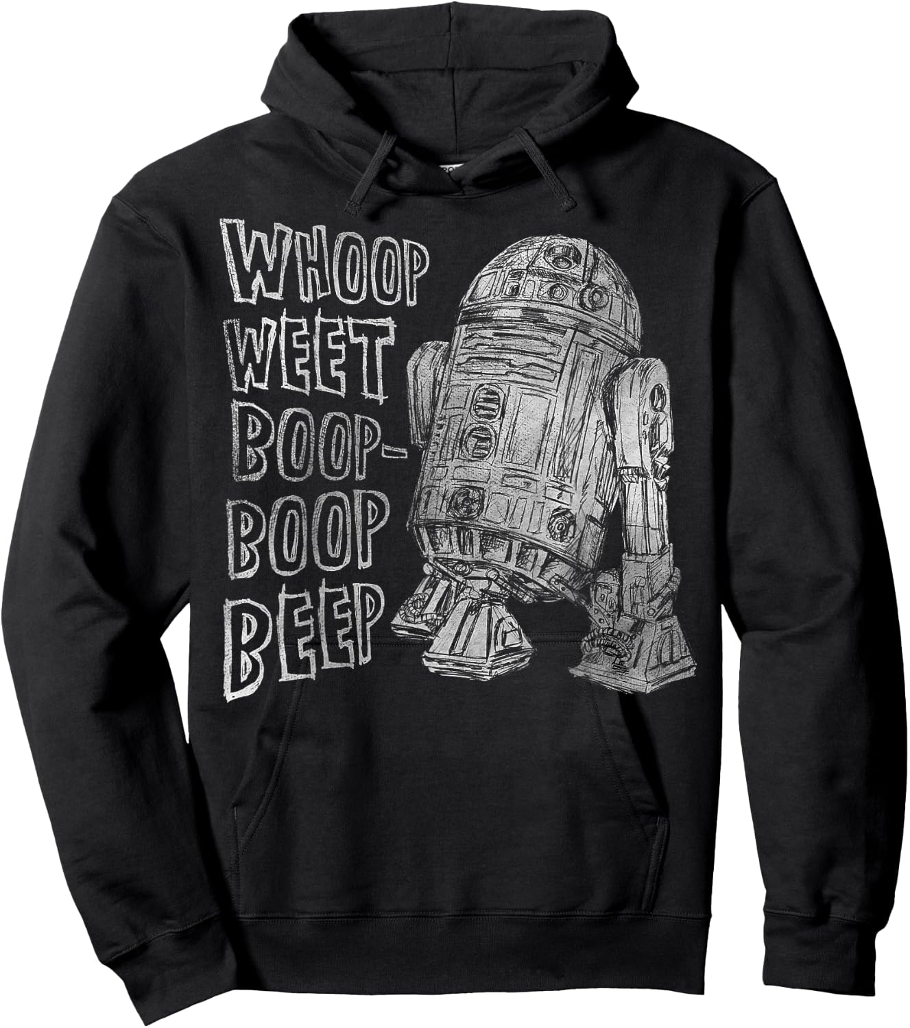 Star Wars Classic R2-D2 Droid Outline Words of Wisdom Hoodie - Hoodie | Black