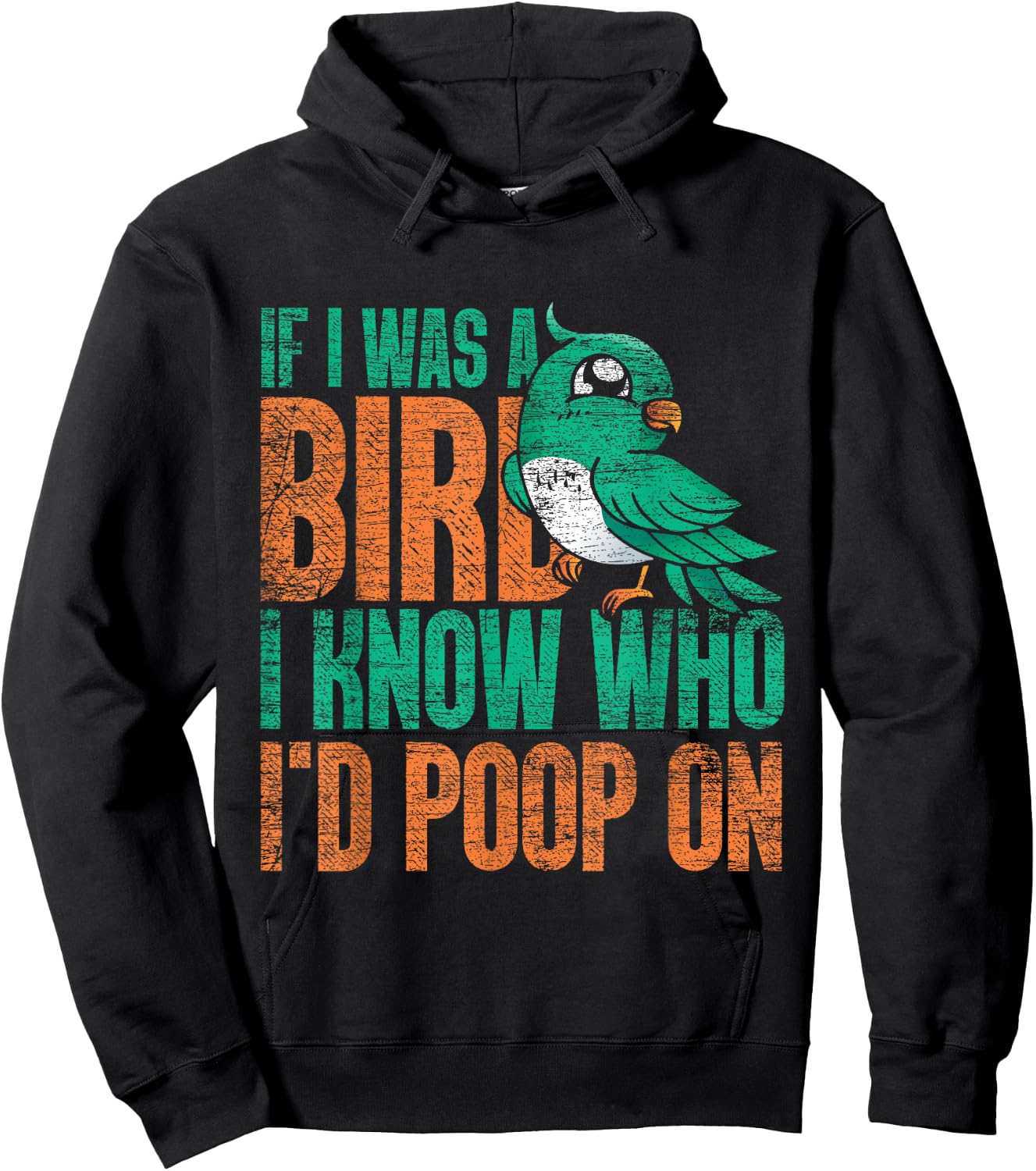 If I Was A Bird I Know Who Id Poop On - Funny Bird Hoodie - Hoodie | Black