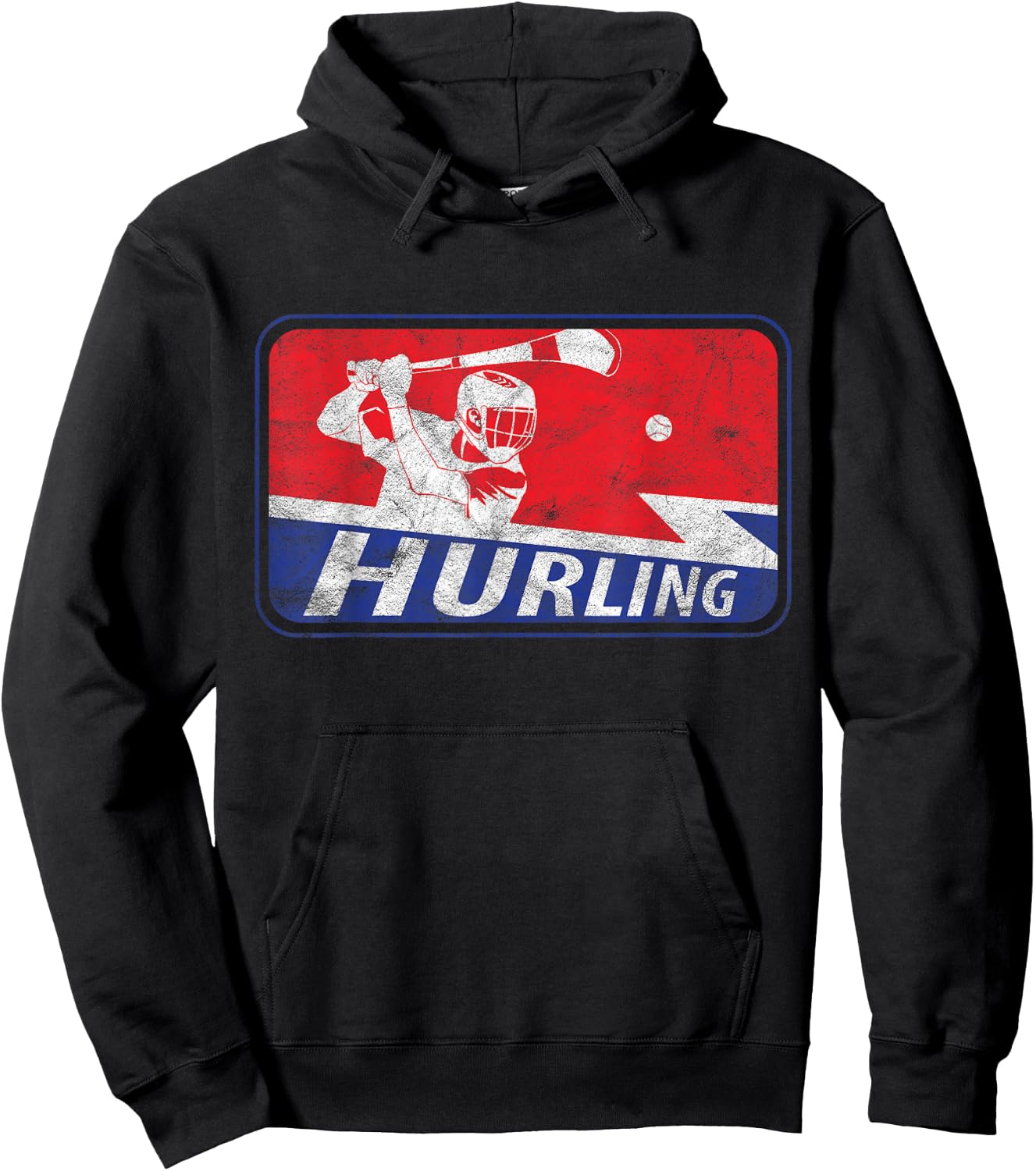 Ireland National Sport Hurling Player Irish Sliotar Stick Hoodie - Hoodie | Black