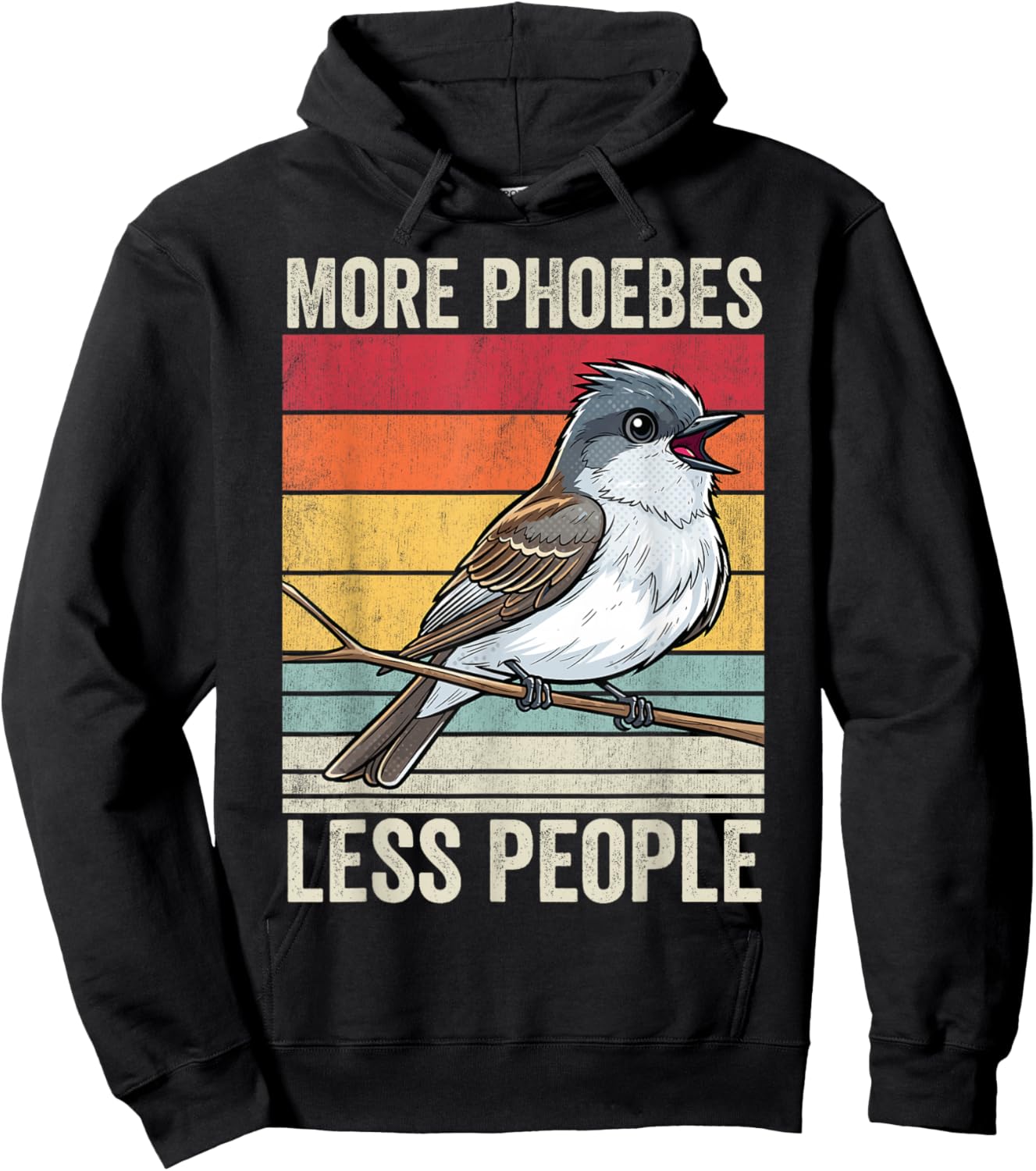 Eastern Phoebe Birdwatching, Funny Eastern Phoebe Hoodie - Hoodie | Black