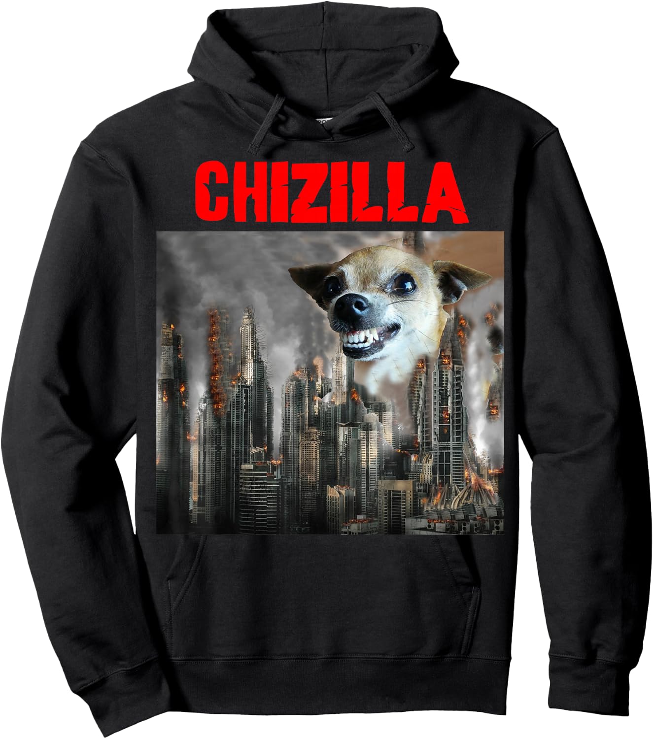 Chihuahua Dog Lovers - Watch Out for the Monster CHIZILLA!!! Hoodie - Hoodie | Black