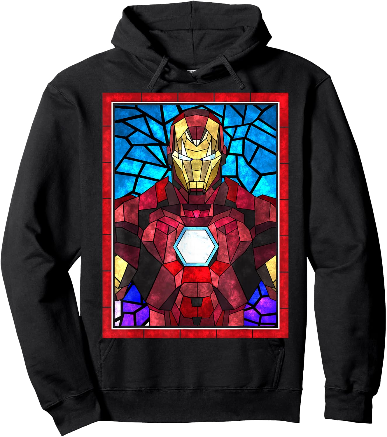 Marvel Iron Man Stained Glass Portrait Hoodie - Hoodie | Black