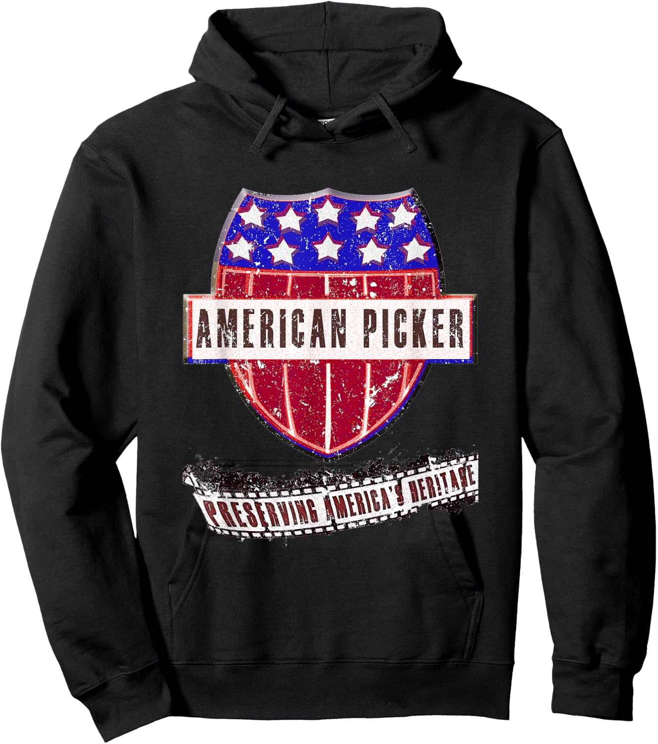 Patriotic American Heritage Pickers Hoodie - Hoodie | Black